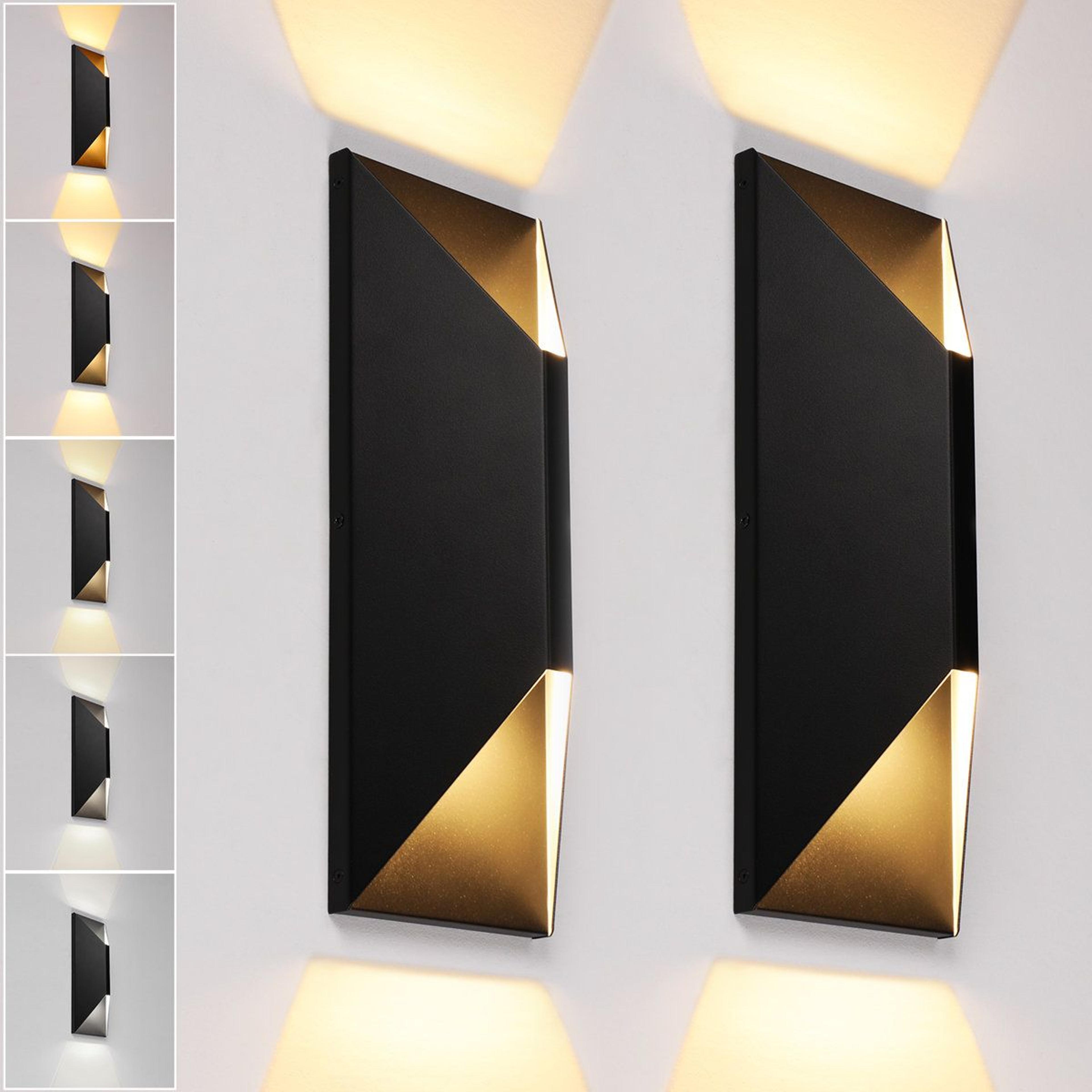 5cct dimmable led up down outdoor wall sconce set of 2