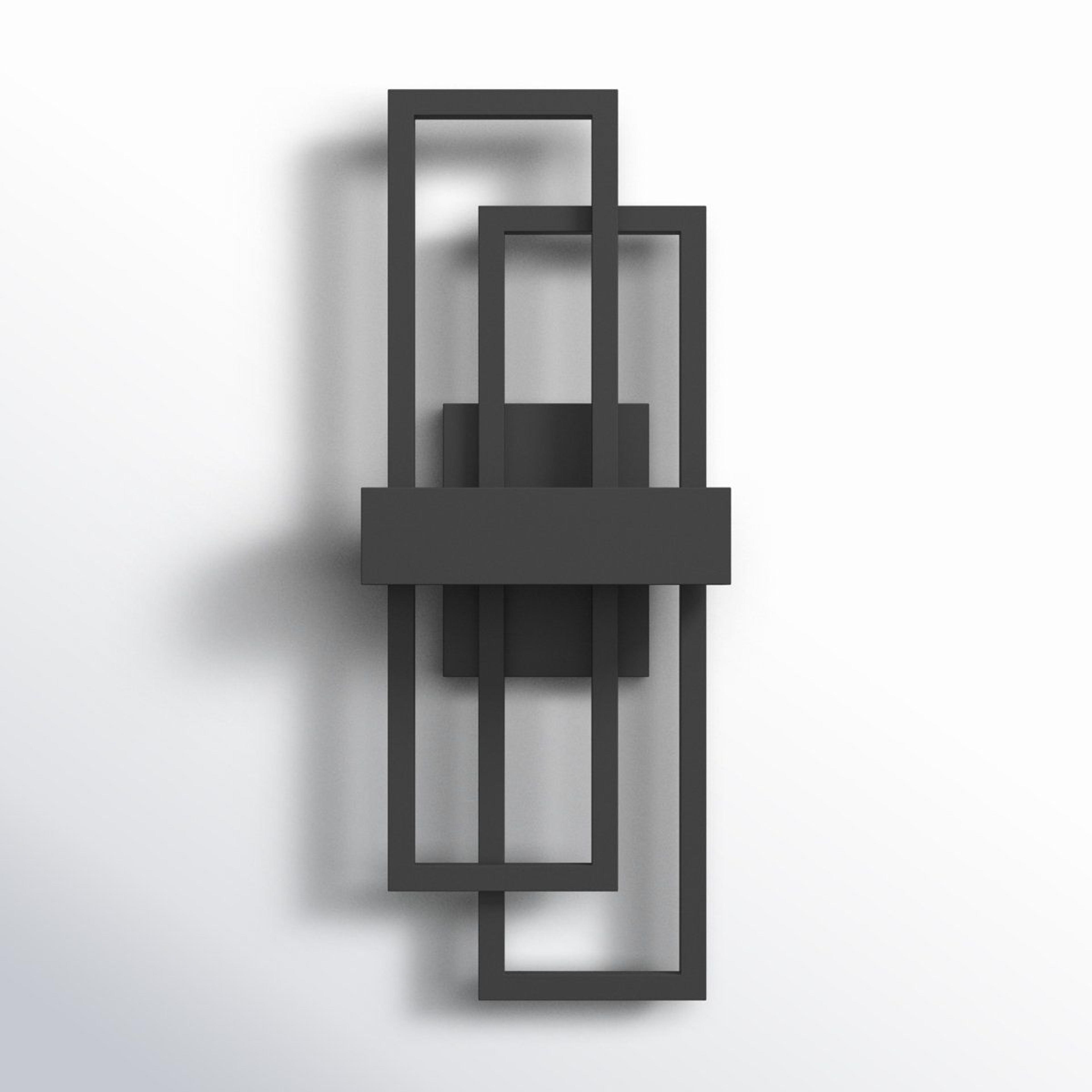 dimmable integrated led outdoor wall sconce with frosted glass