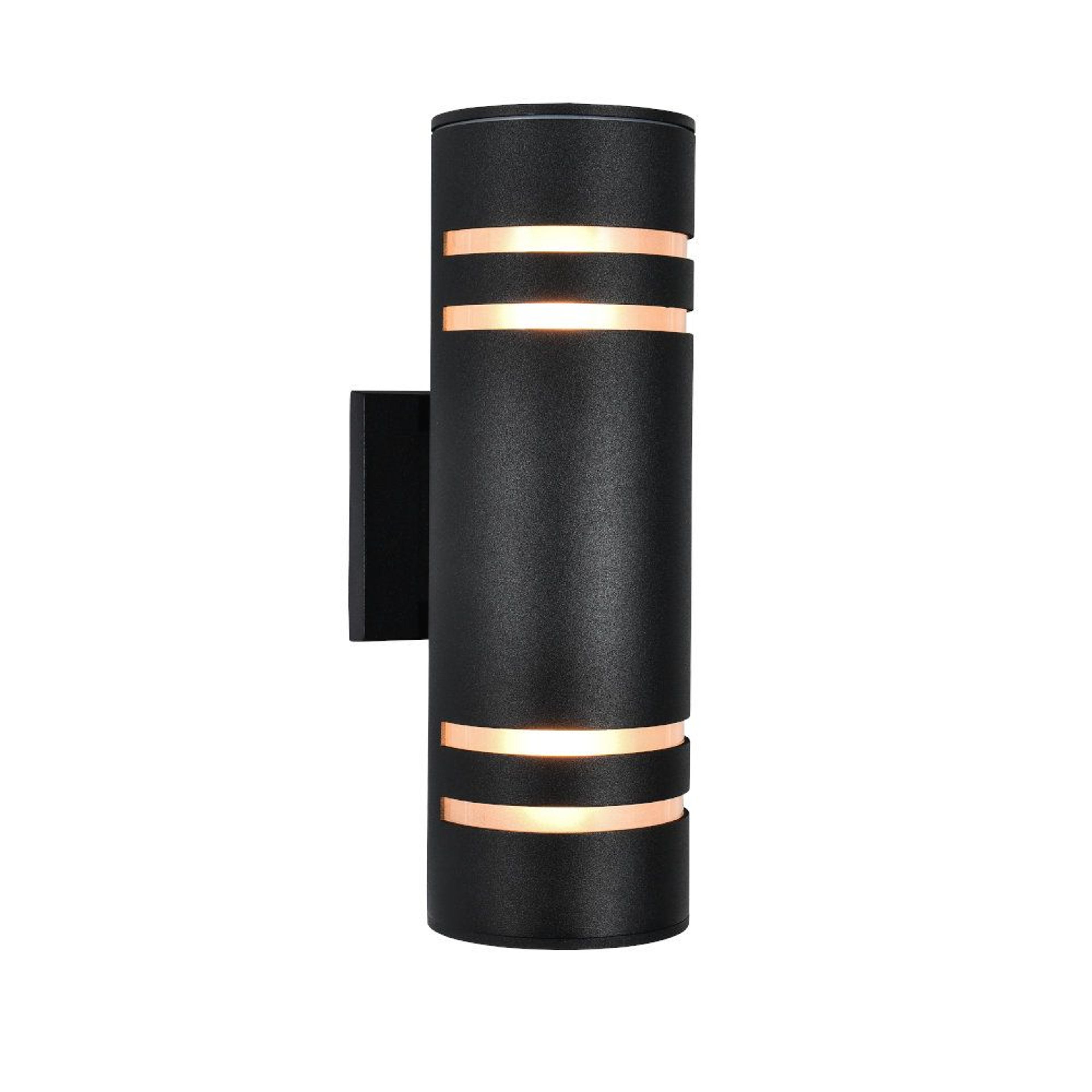 2-light dimmable outdoor aluminum wall sconce
