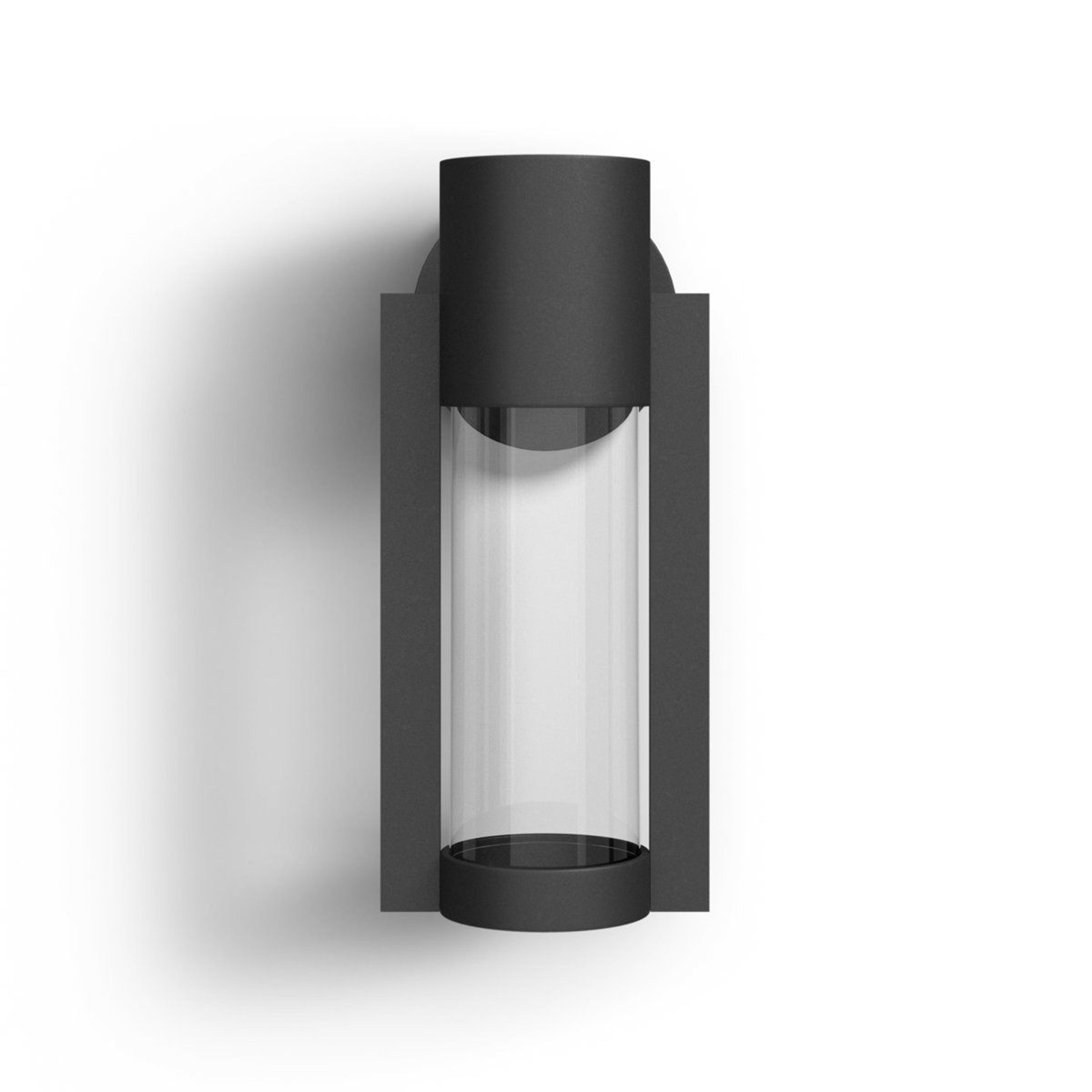 12-inch led outdoor wall sconce with clear glass shade
