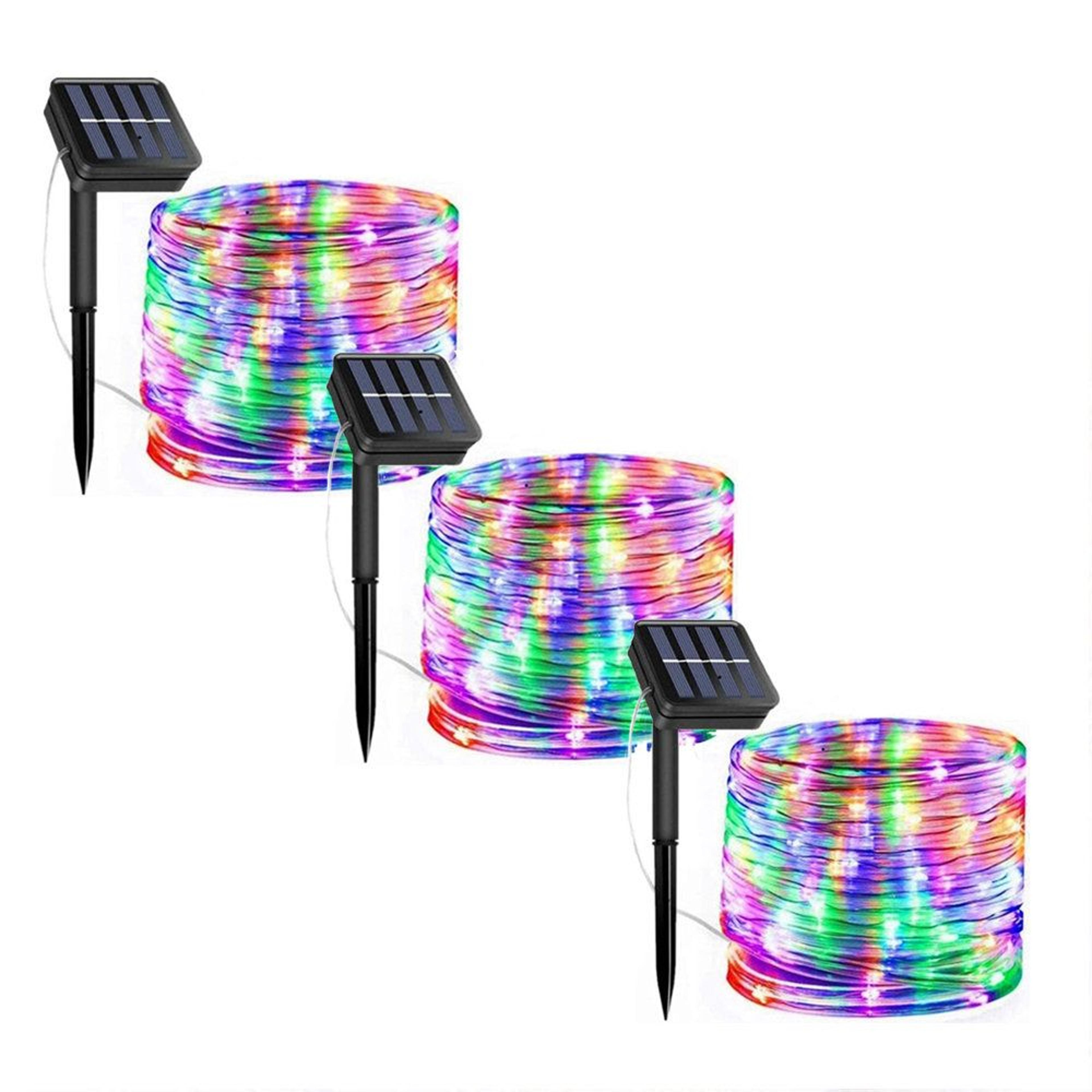 solar led fairy string lights with 30 color-changing lights and 8 modes