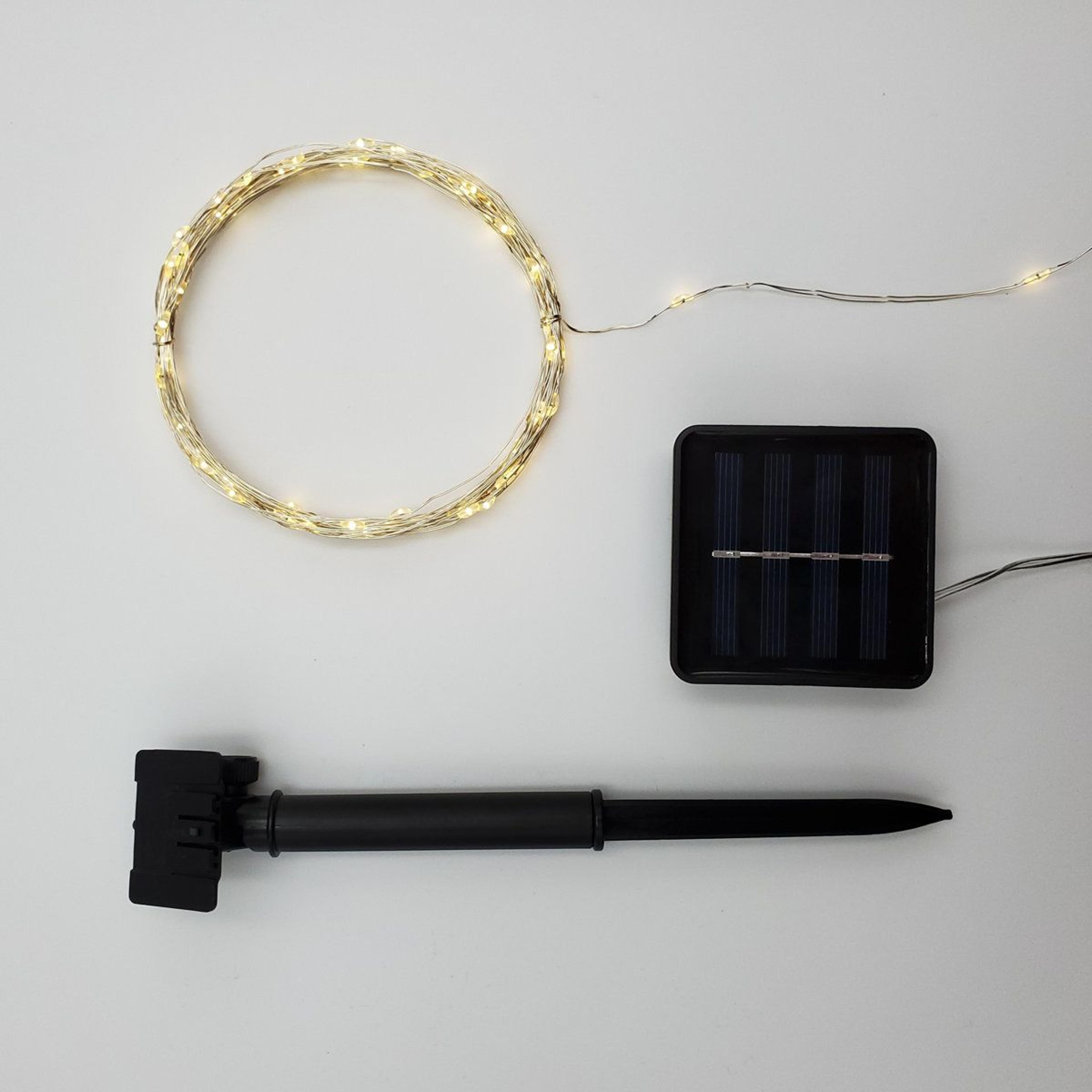 solar powered 100 led fairy string lights with 8 lighting modes