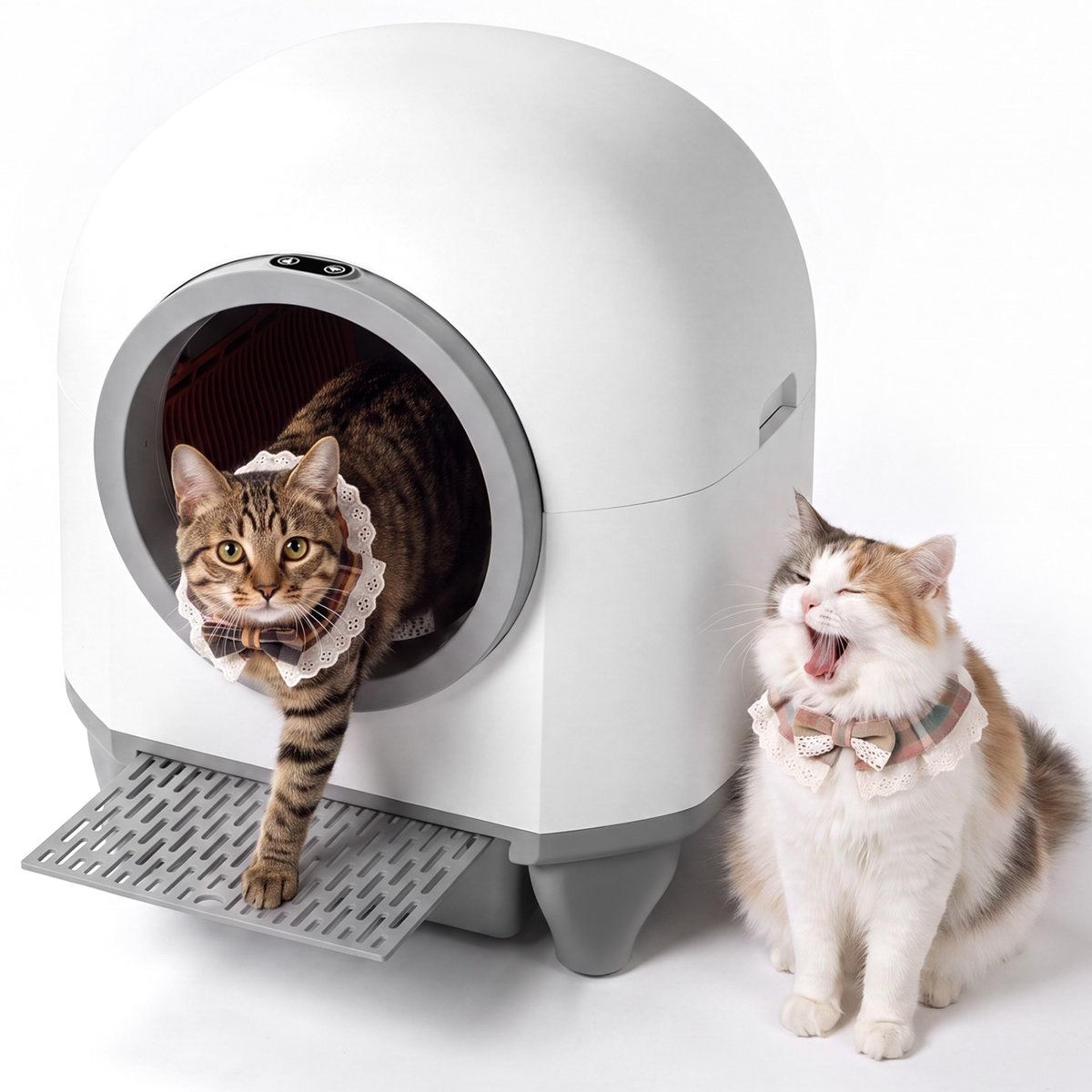 automatic self cleaning cat litter box with app control and 90 l capacity