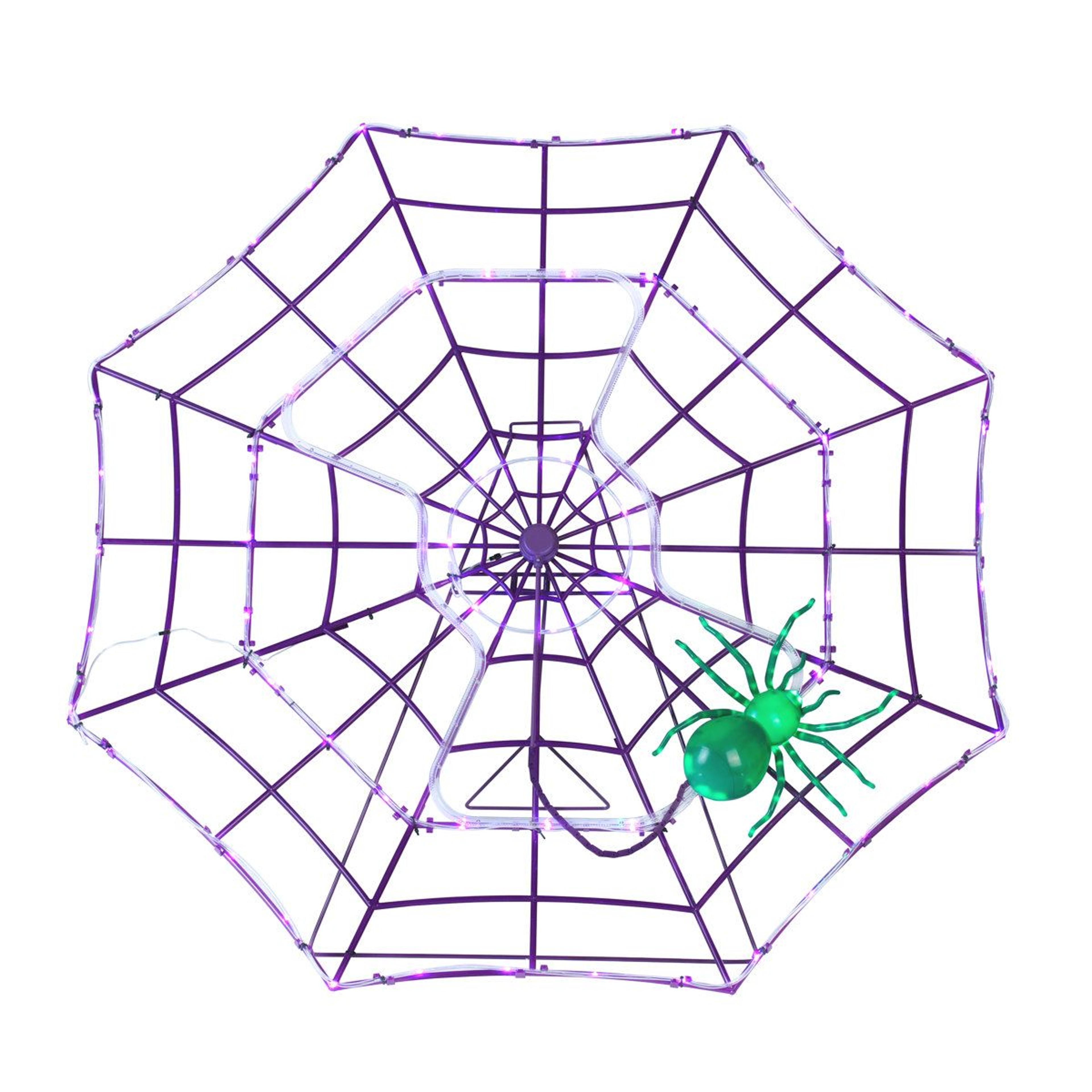 outdoor animated halloween spider web with led lights