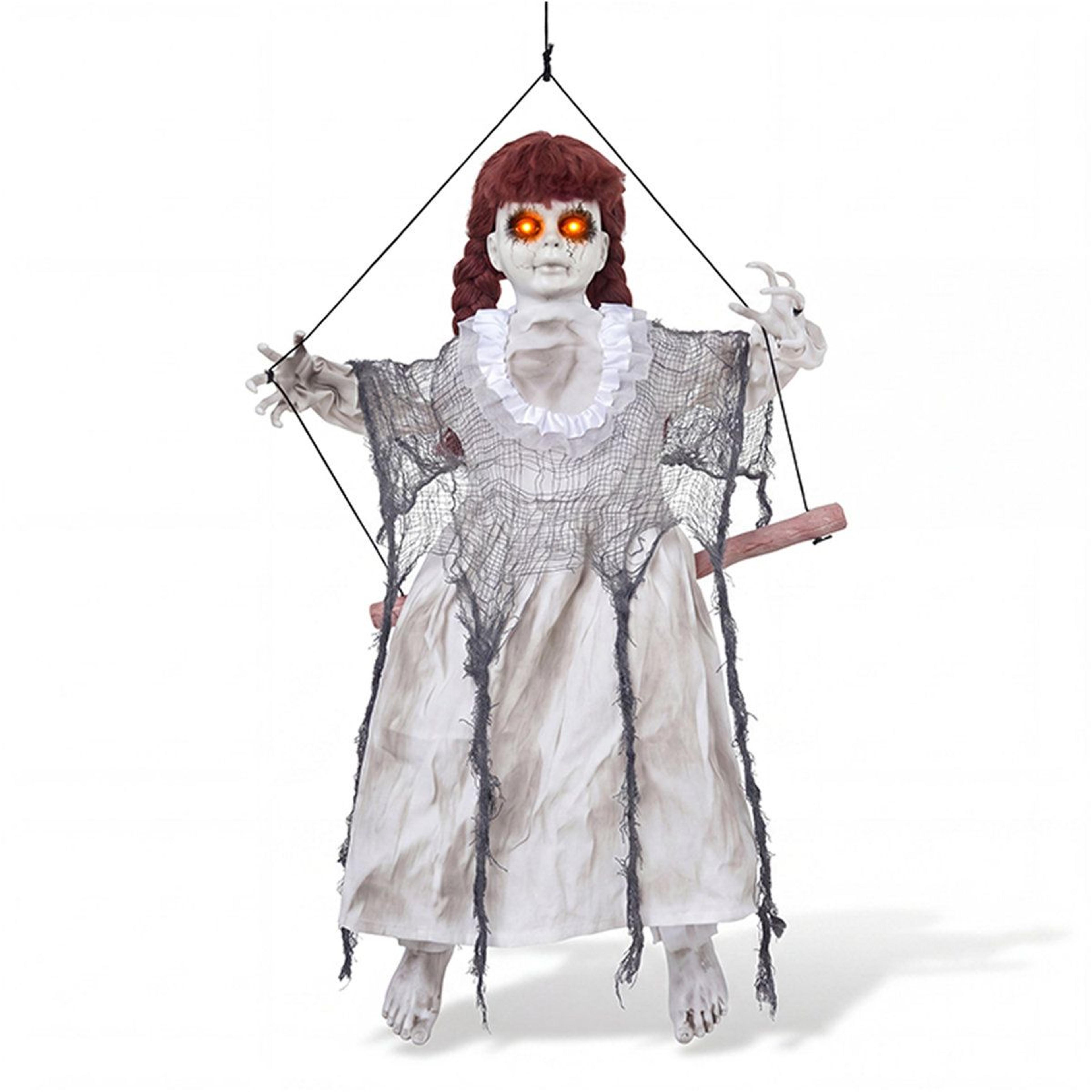 31 inch sound activated scary swinging clown halloween outdoor animatronics decor