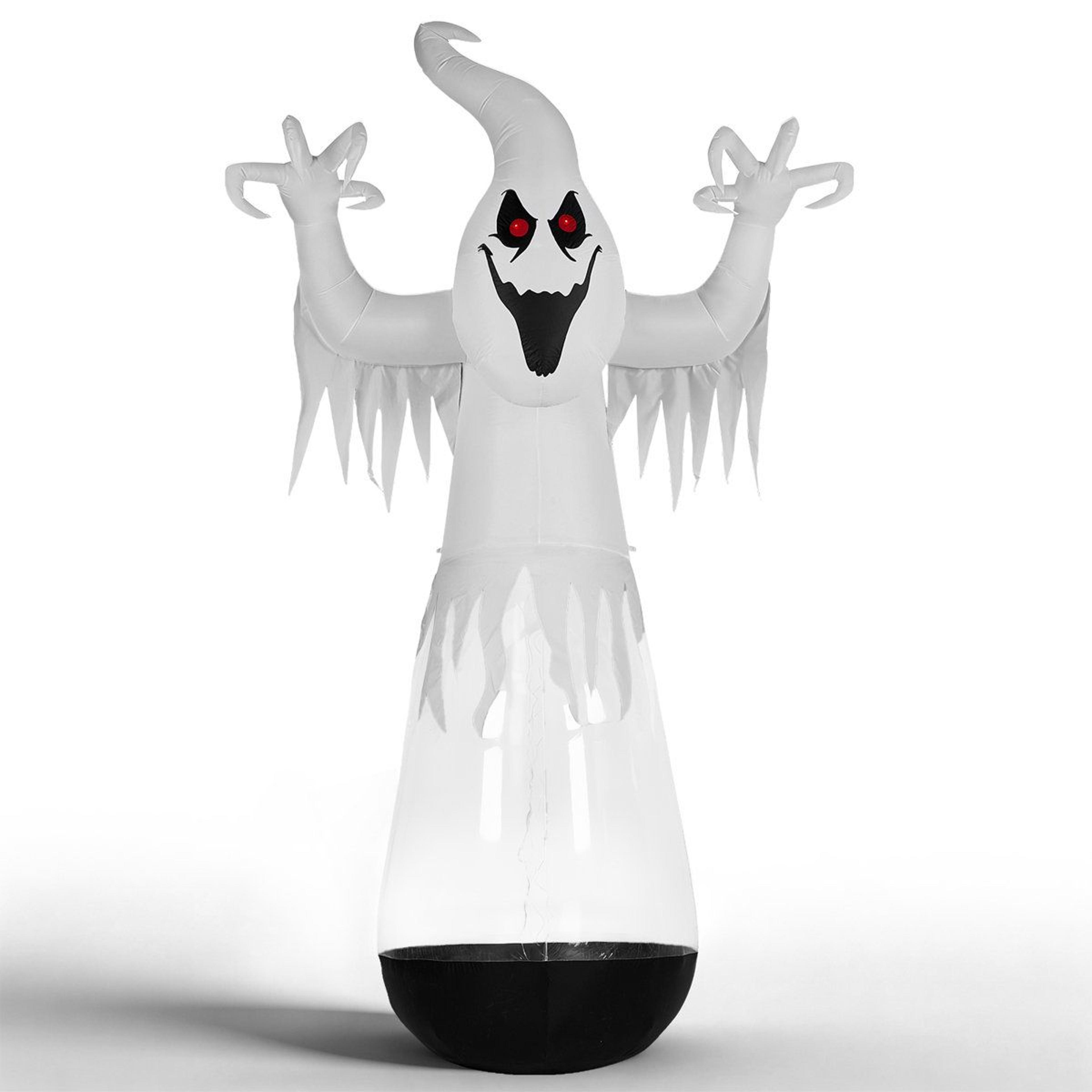12 foot light up inflatable ghost outdoor halloween decoration with built in blower