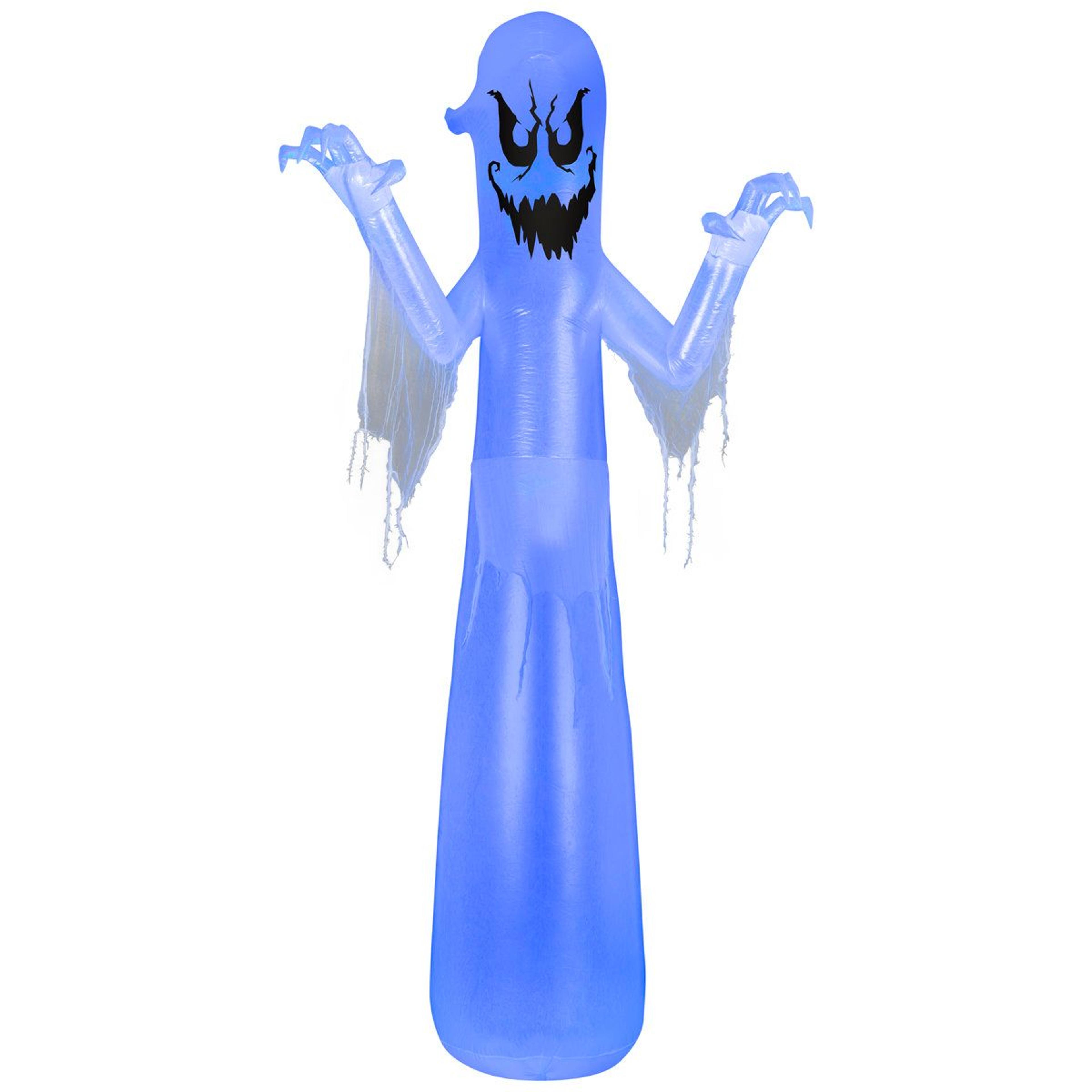 giant 12 foot inflatable ghost outdoor halloween decoration with flickering led light