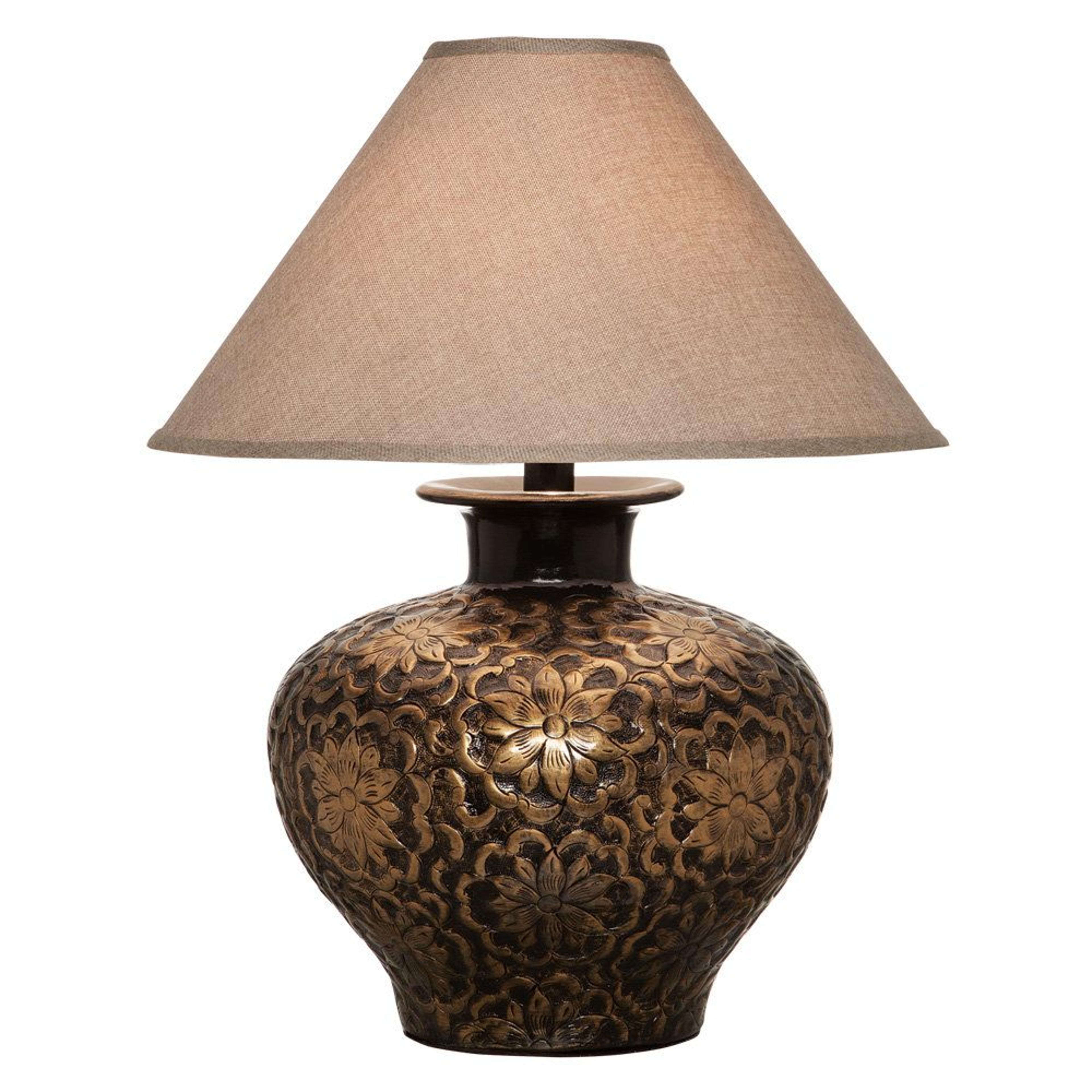 concrete table lamp with empire shade ambient bedside lighting