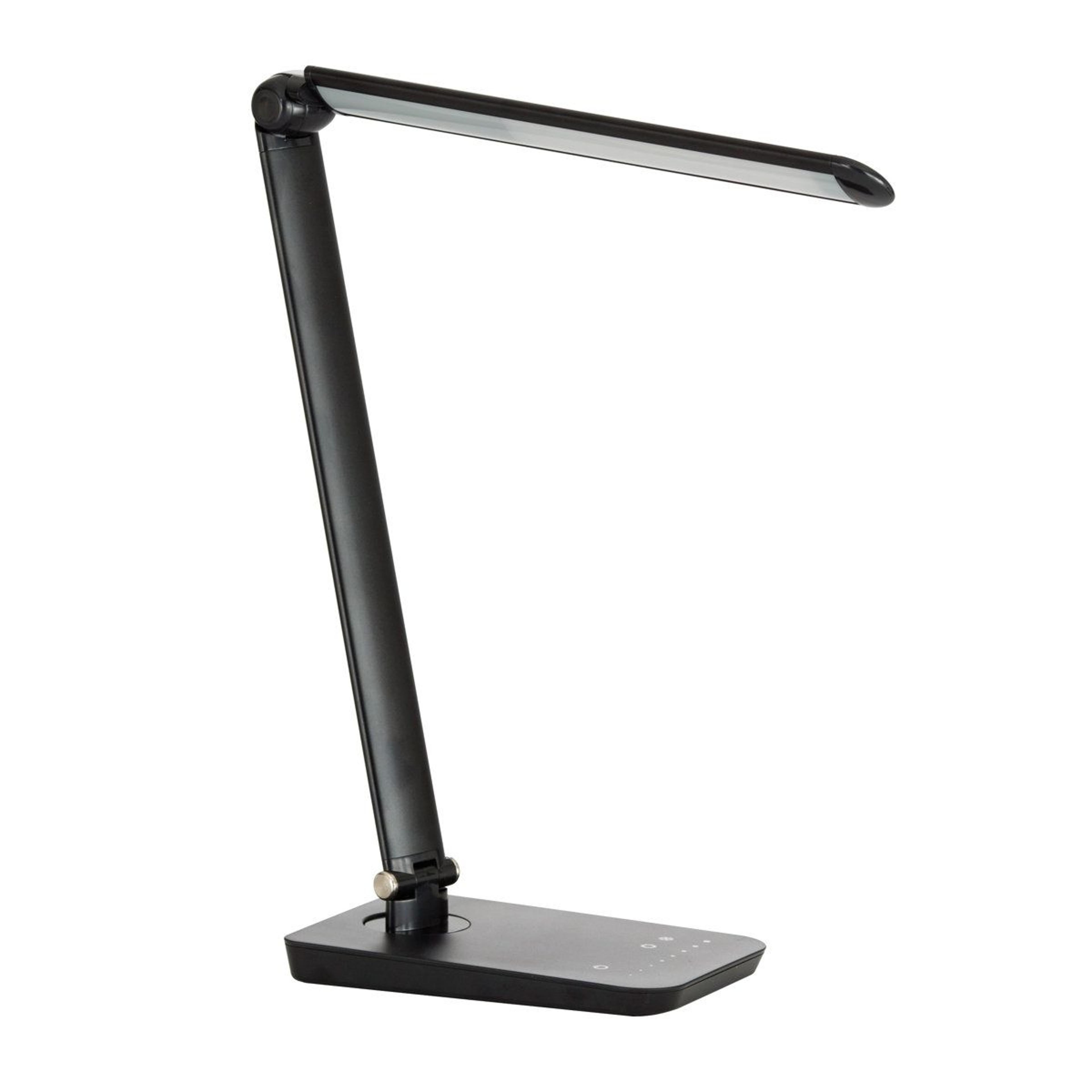 led flexible neck table lamp with usb charging port and touch dimmer