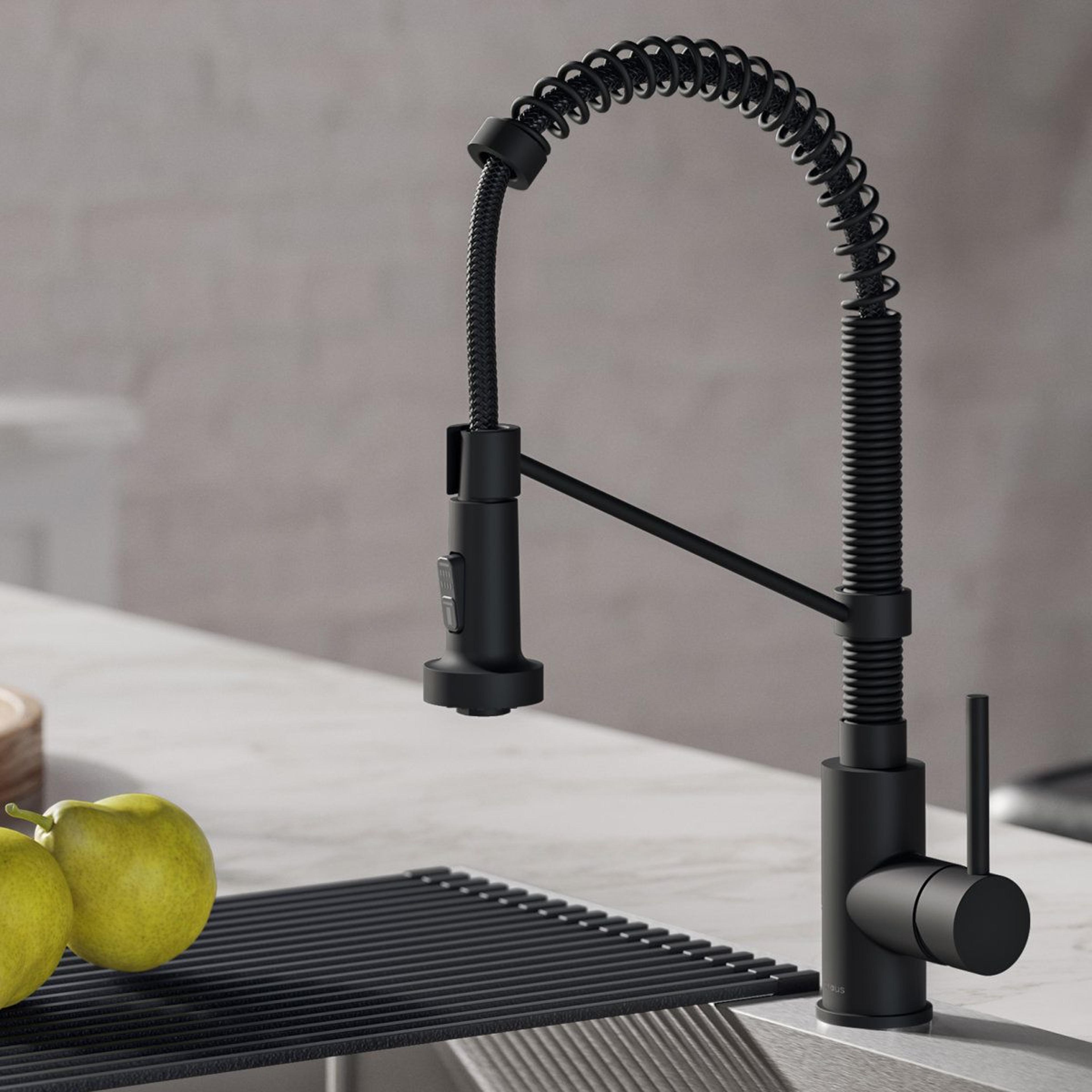 commercial style single handle pull down kitchen faucet high arc spring spout