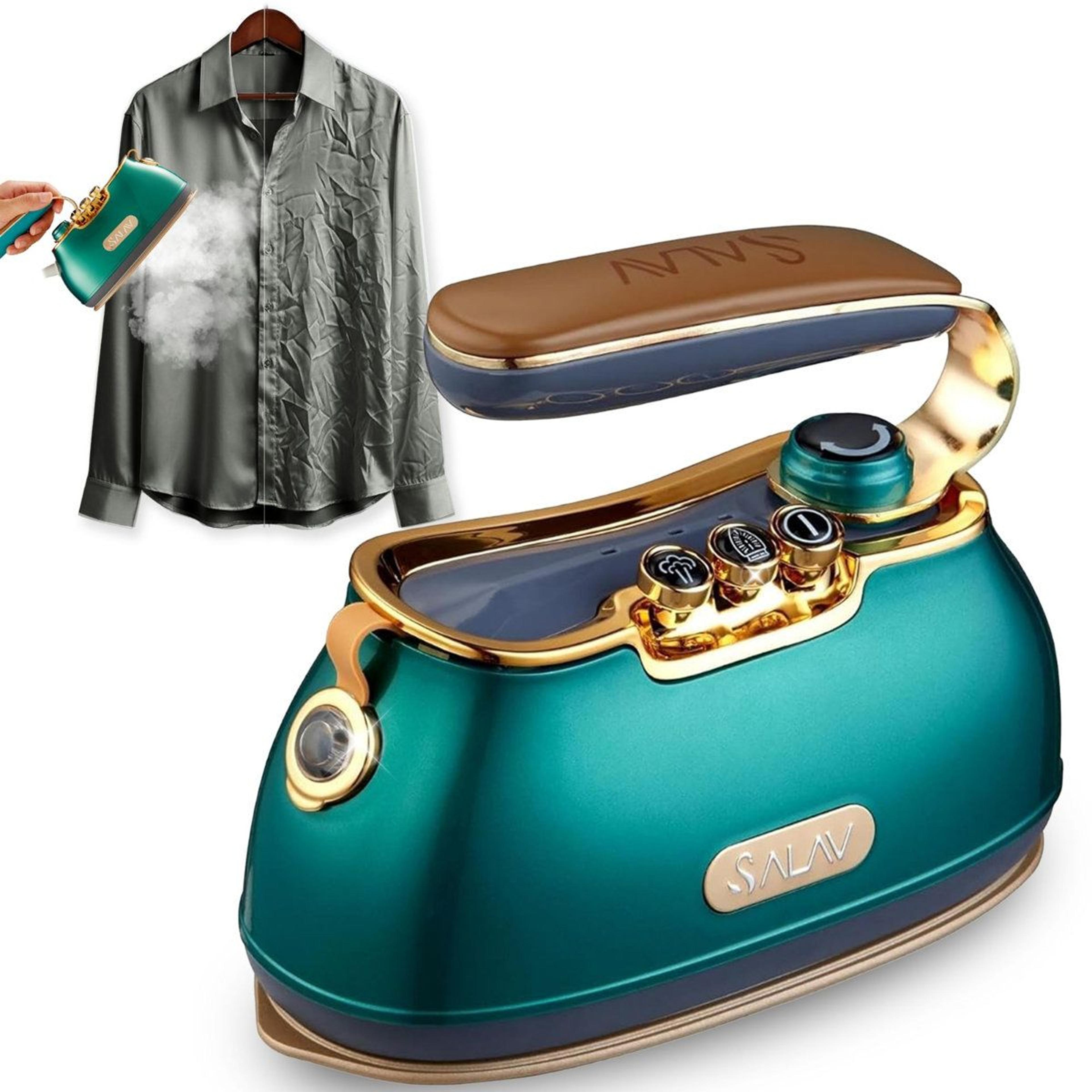 retro duopress garment steamer and iron dual heating handheld appliance