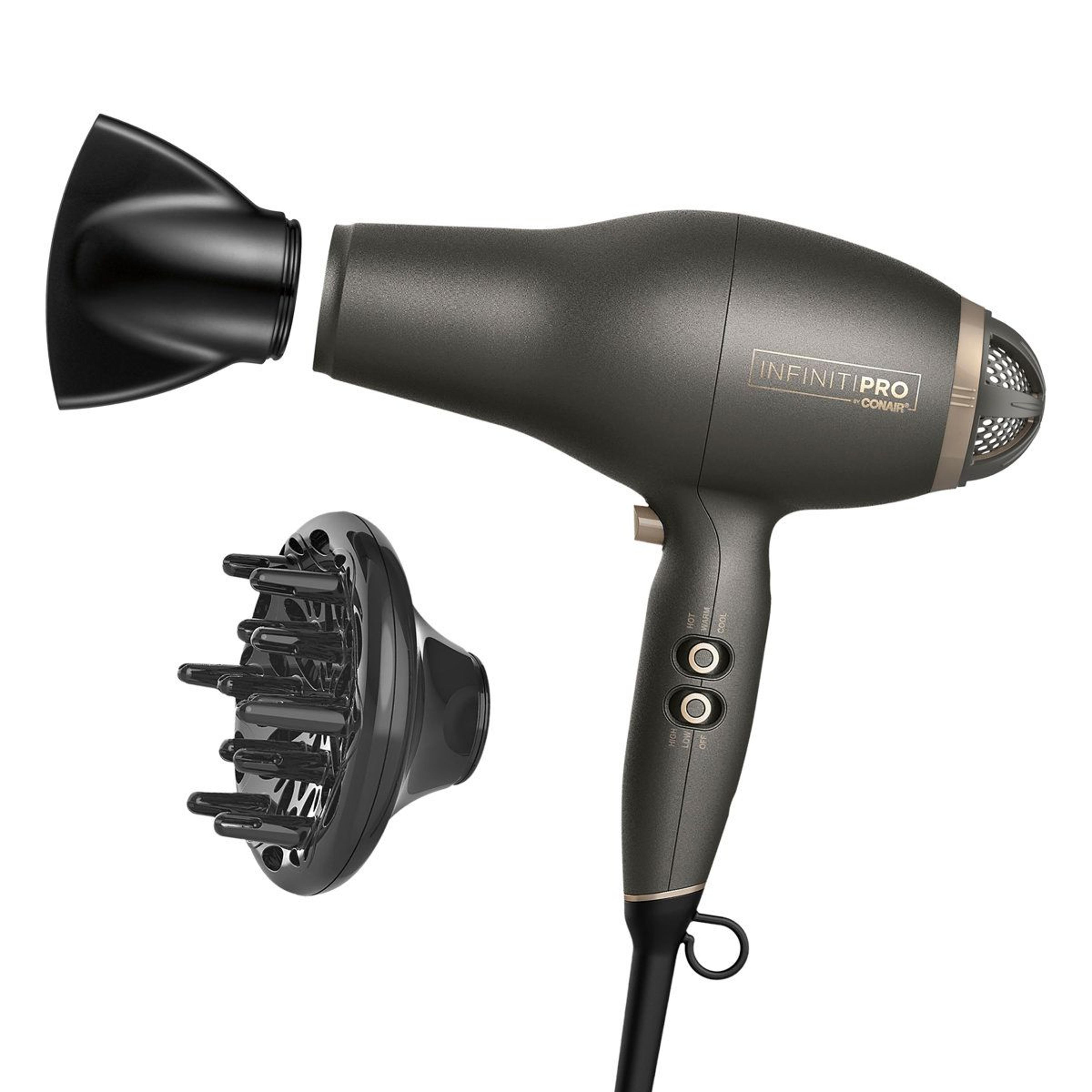 adjustable airflow hair dryer with diffuser concentrator and 6 heat speed settings