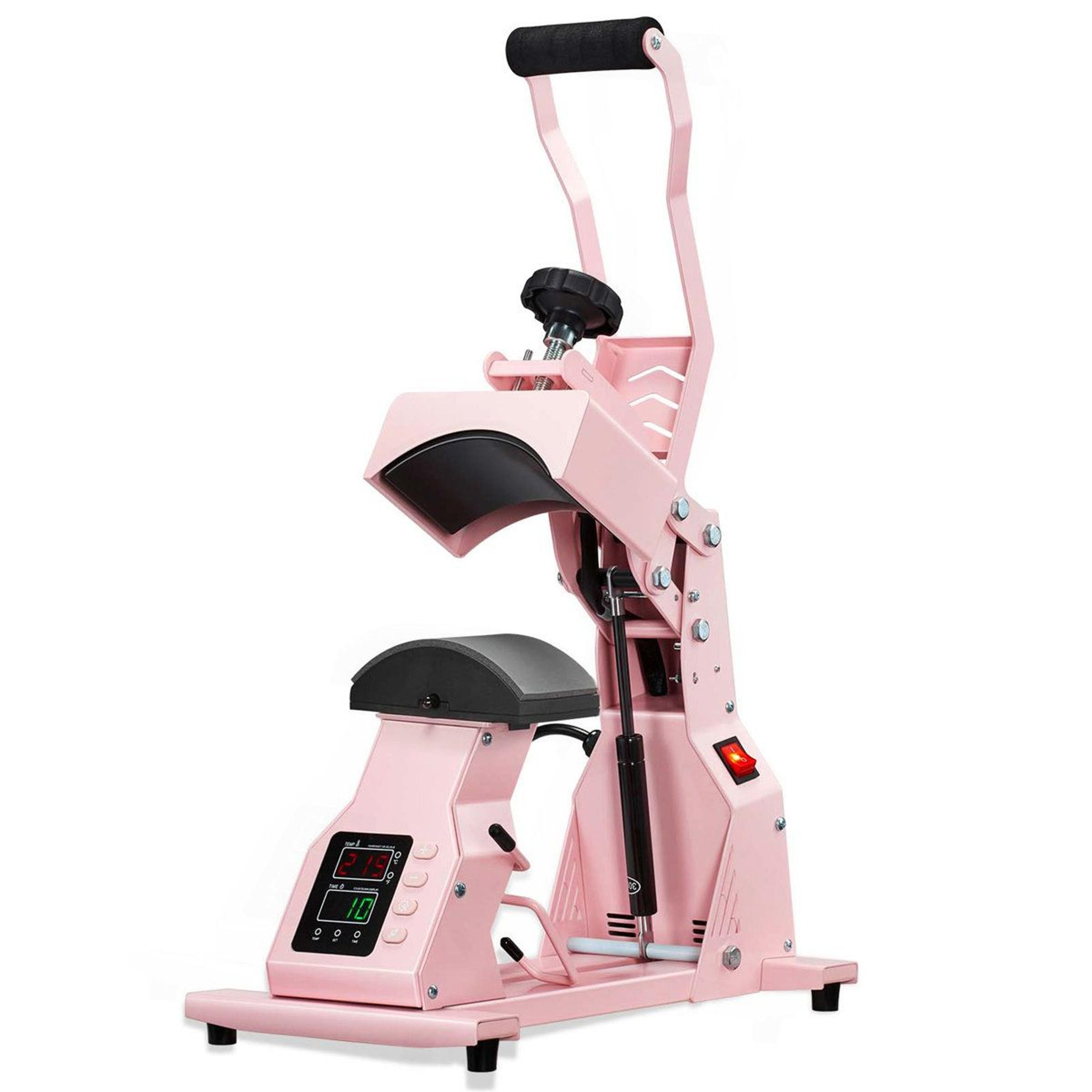 pink hat heat press machine for caps 2 in 1 heat transfer press with dual platens
