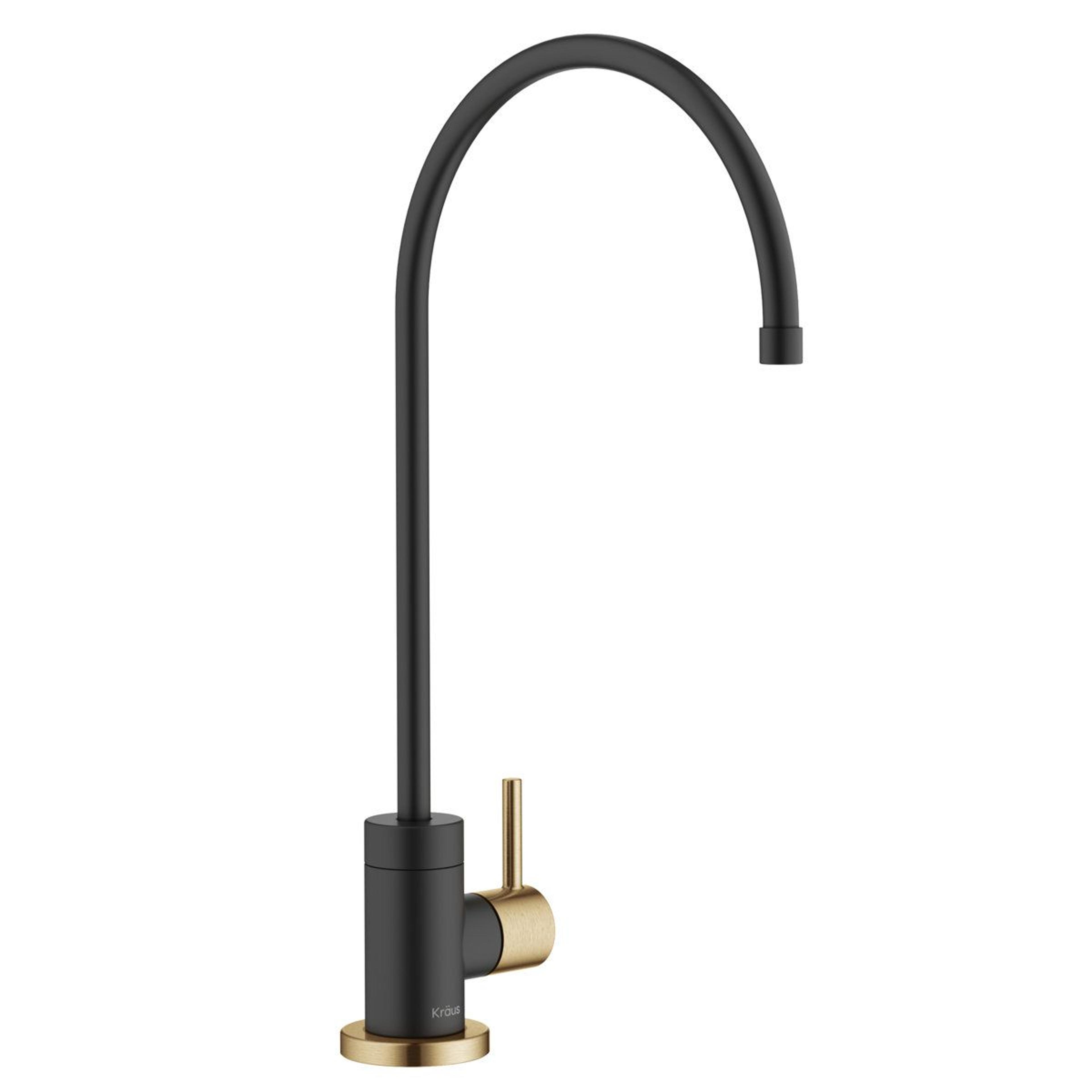 stand alone single handle cold water filter faucet with high arc spout