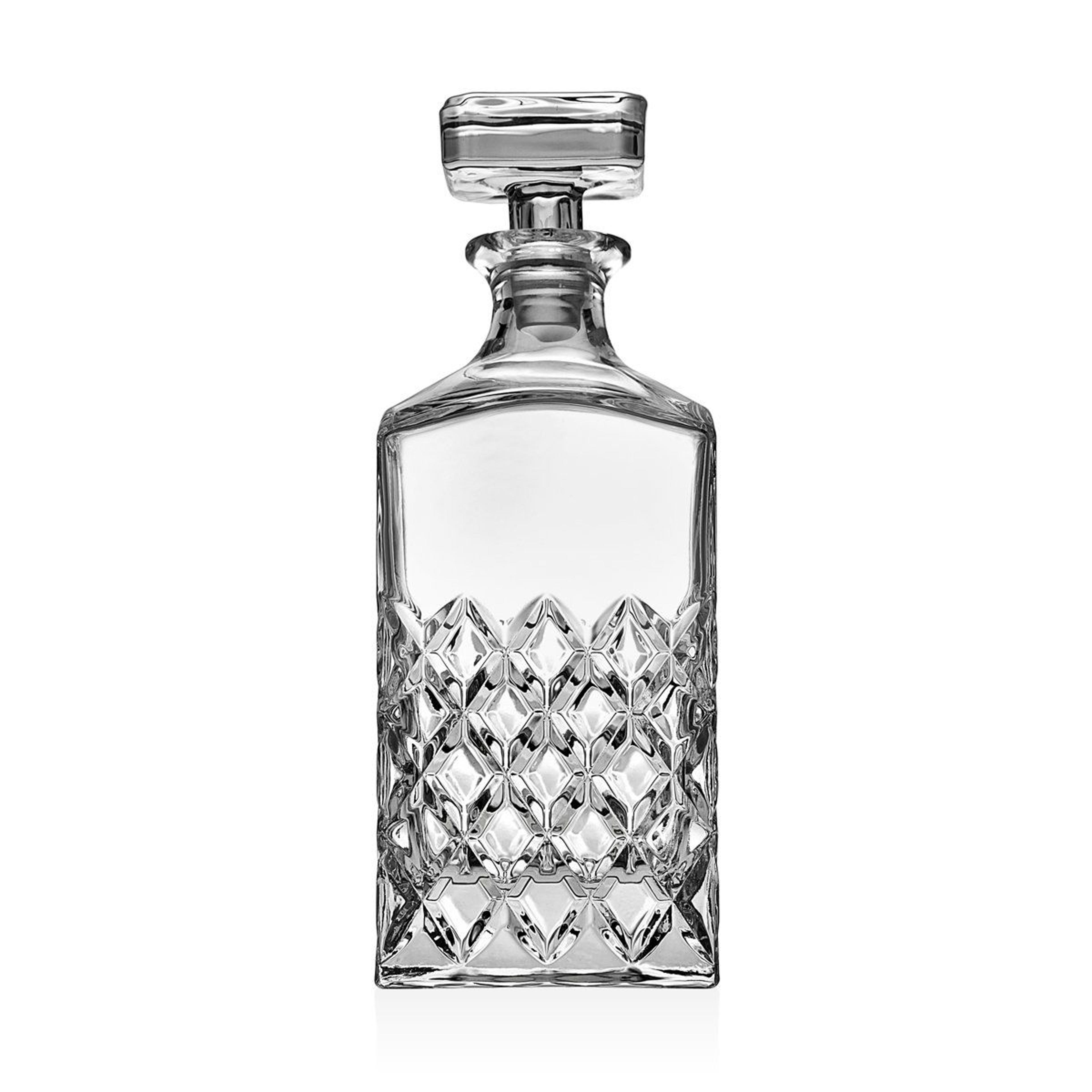 classic cut crystal whiskey decanter 32oz with airtight stopper