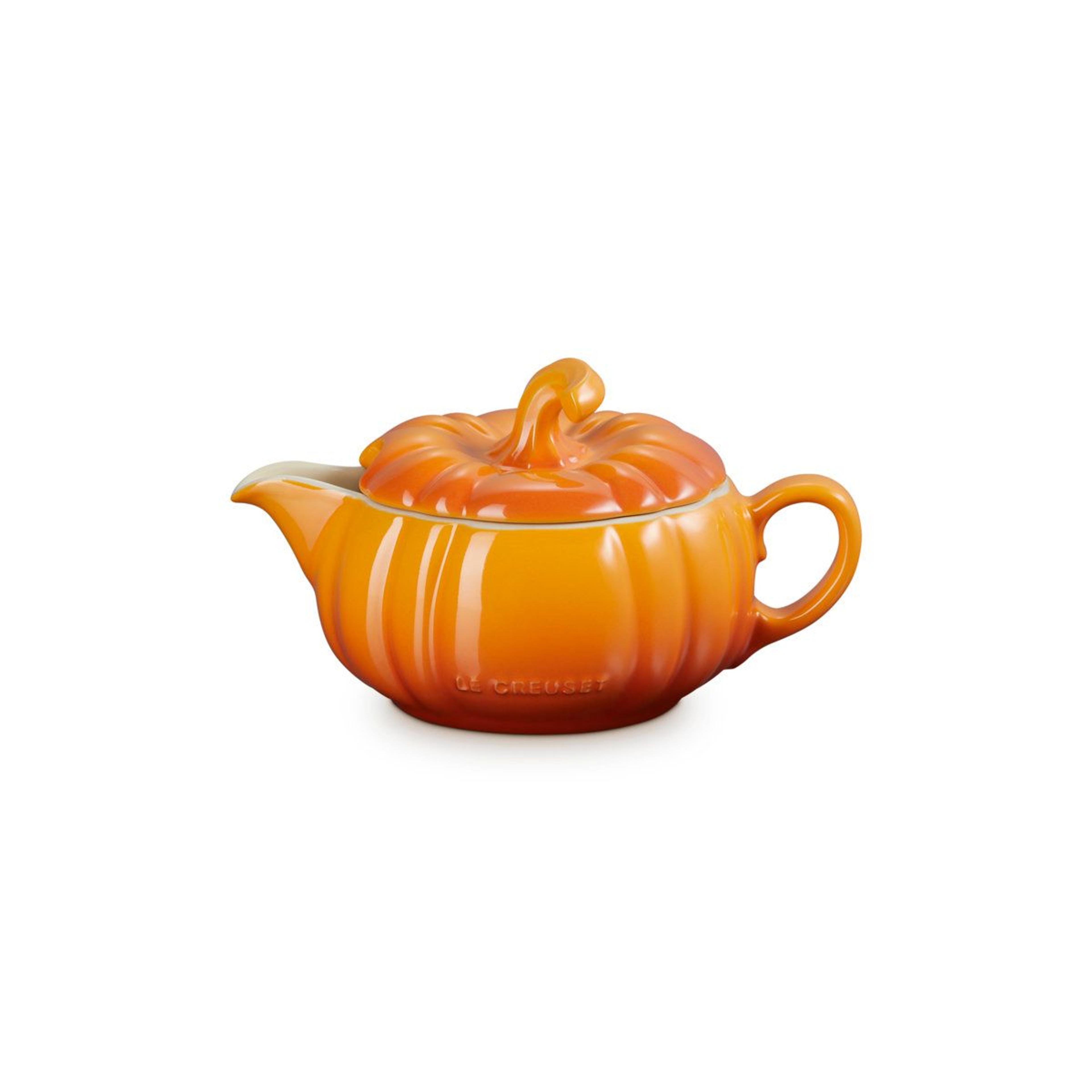 stoneware pumpkin gravy boat with lid 14 oz seasonal sauce tureen