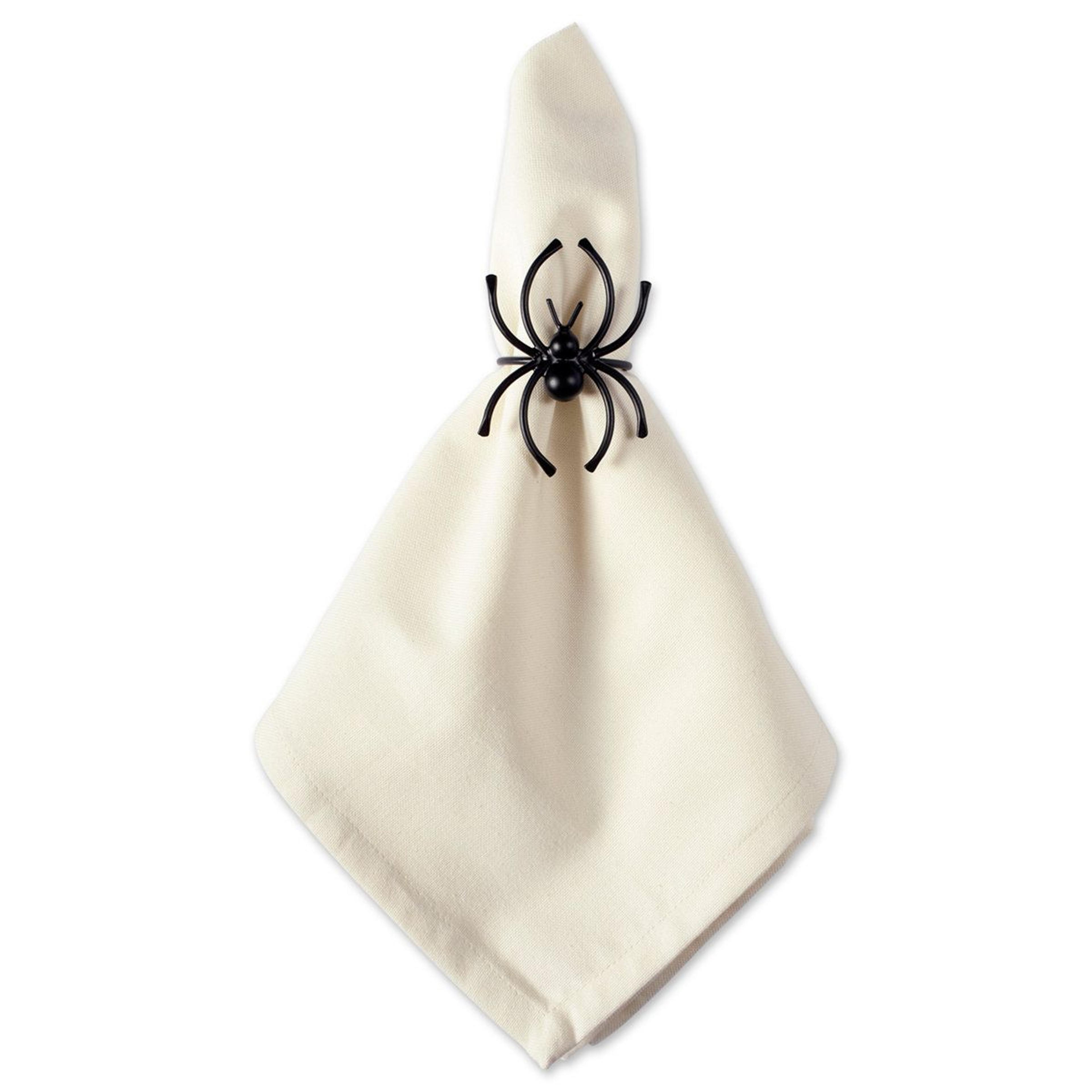 black iron napkin rings set of 6 for dining table decor