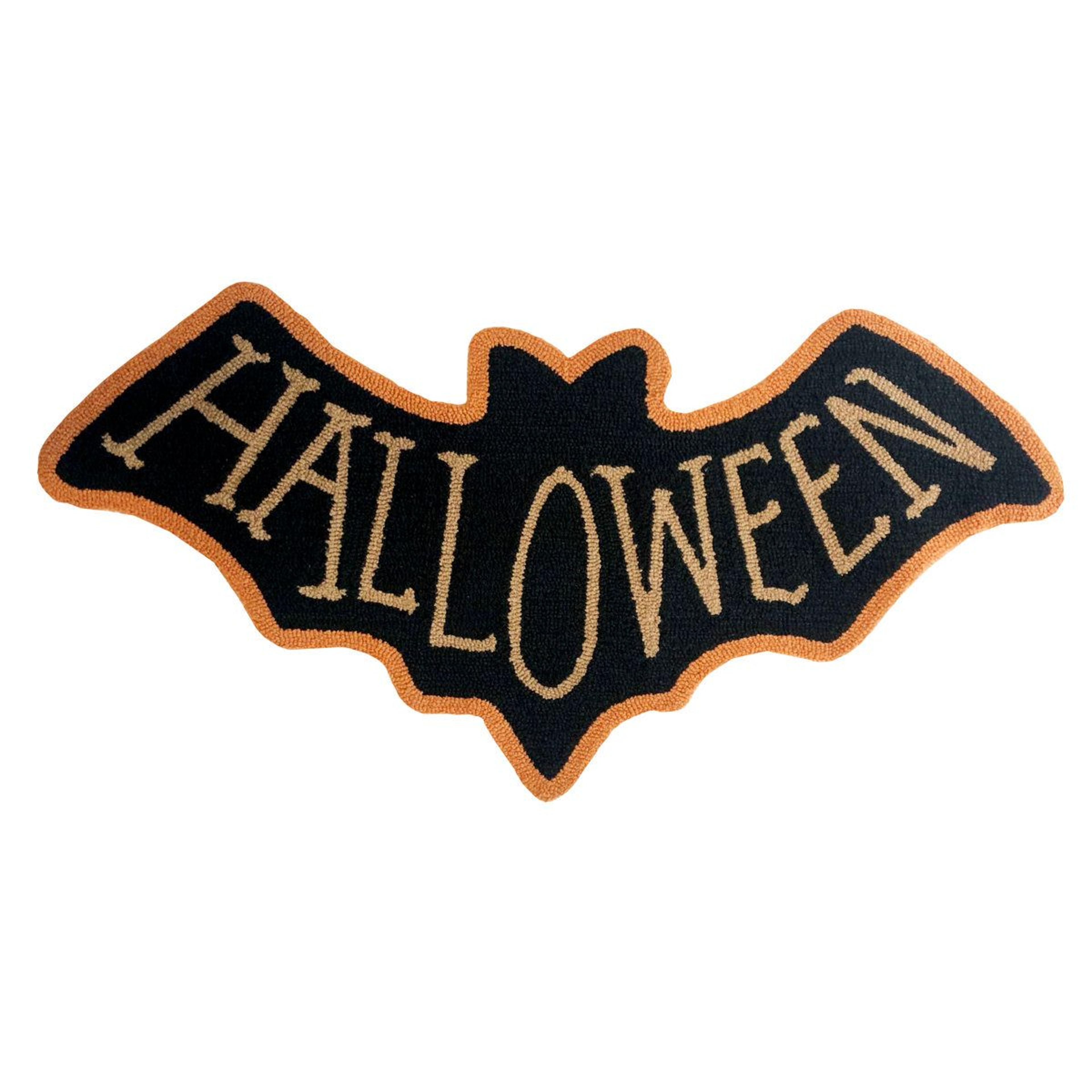 halloween bat shaped doormat 24 x 48 inch indoor outdoor entry mat