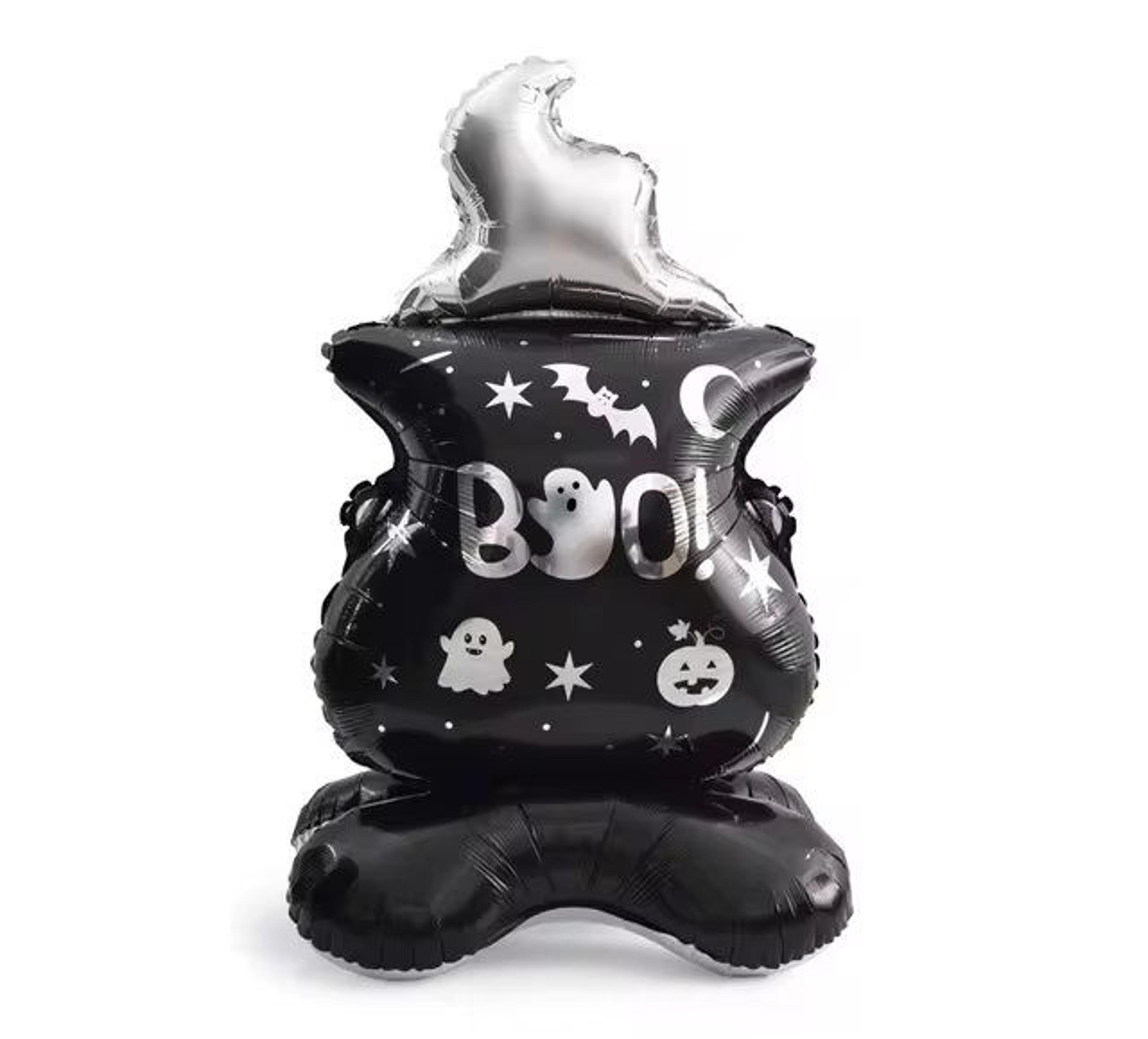 halloween standing foil balloon decoration – white 58 inch party decor