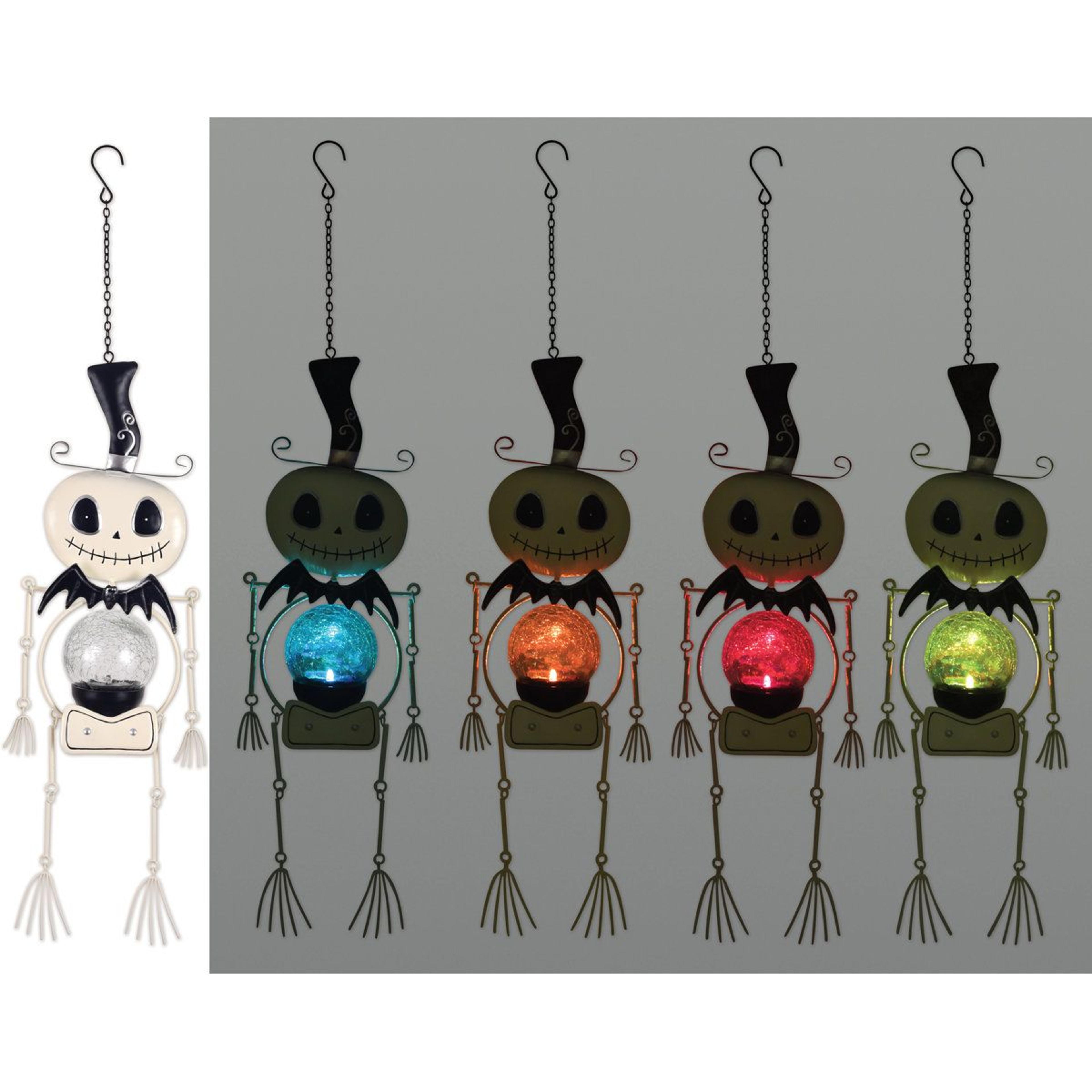 solar captain blue belly skeleton hanging wind chime garden decoration