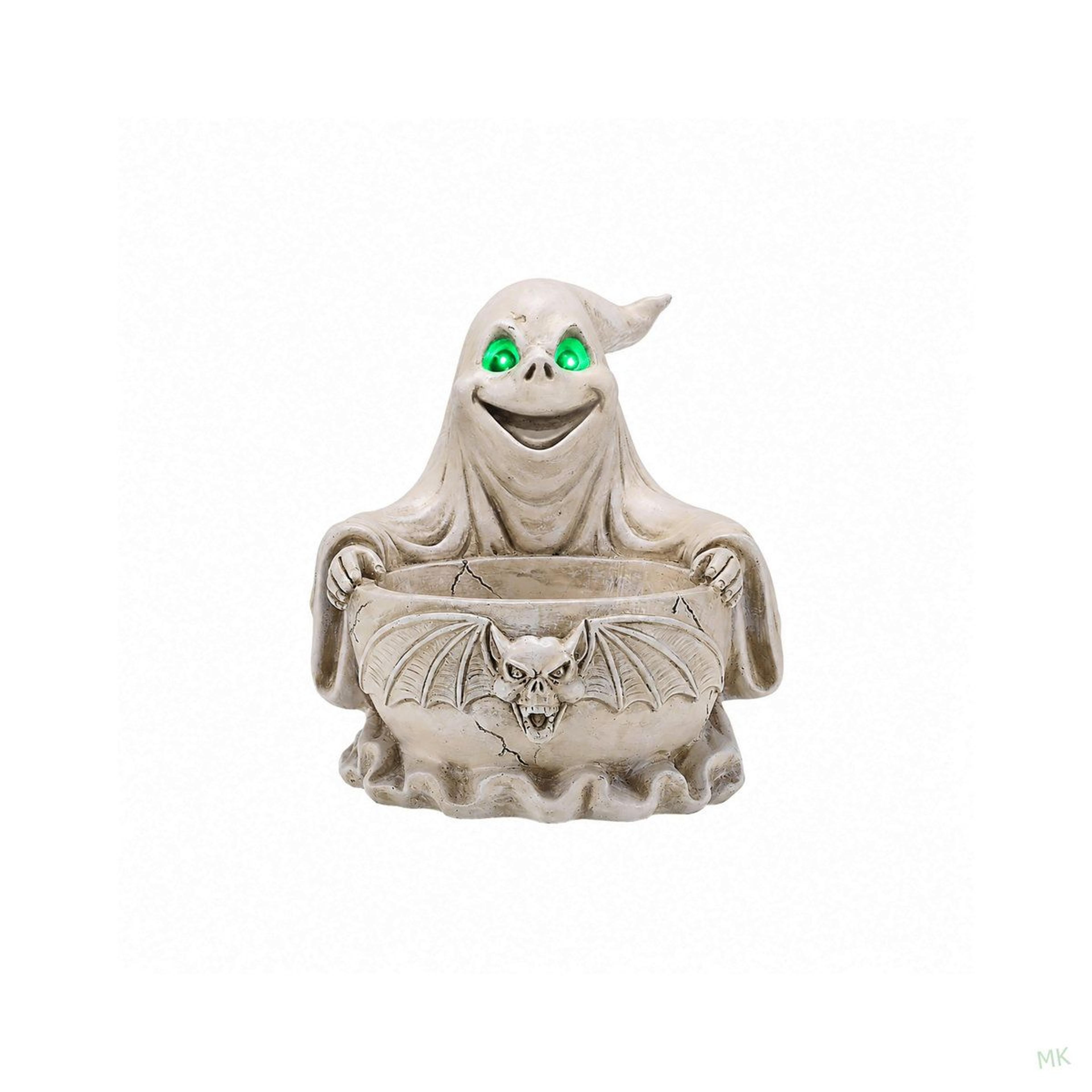 halloween ghost candy bowl with led glowing eyes resin figurine decor