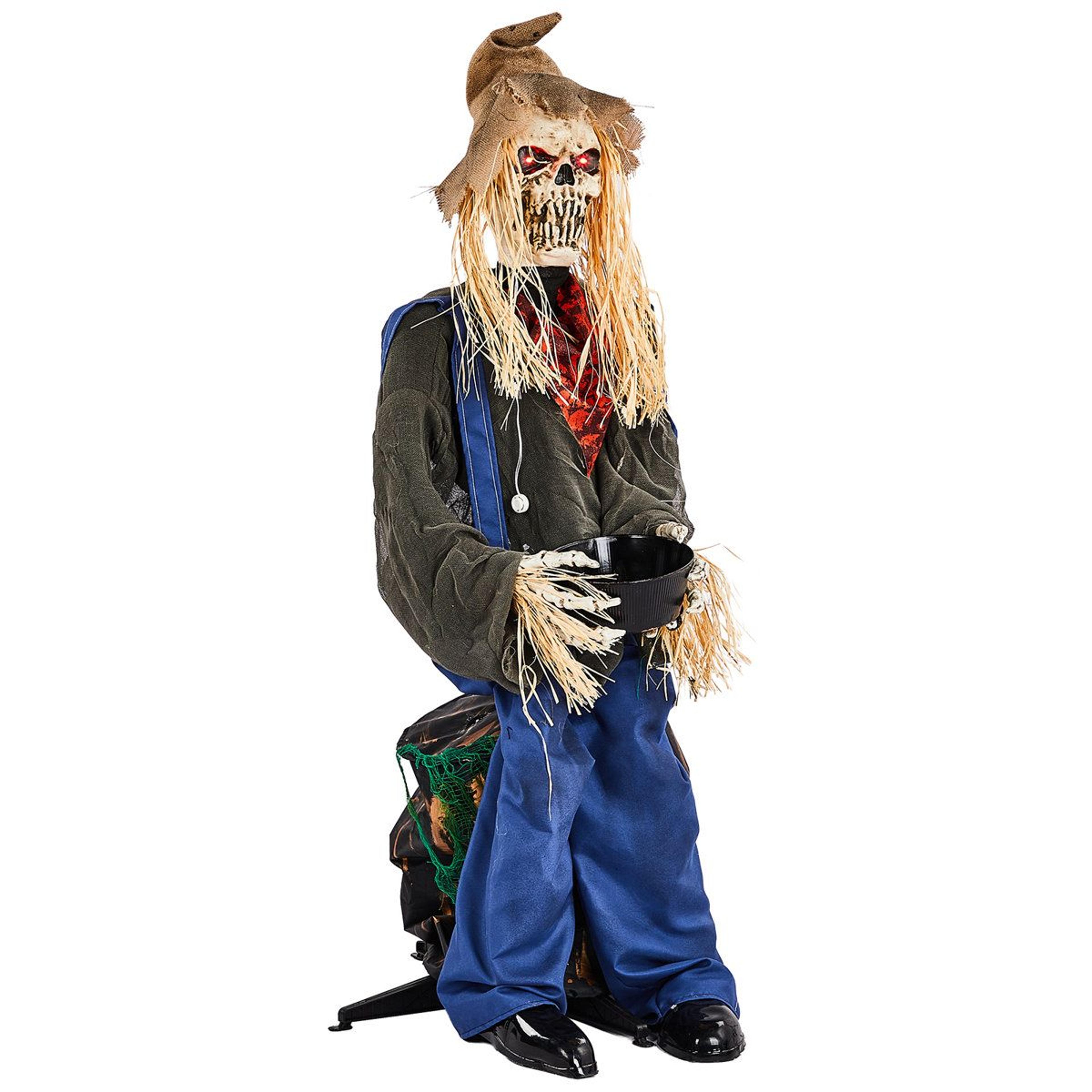 7.8 ft halloween inflatable pumpkin and ghost yard decoration with led lights