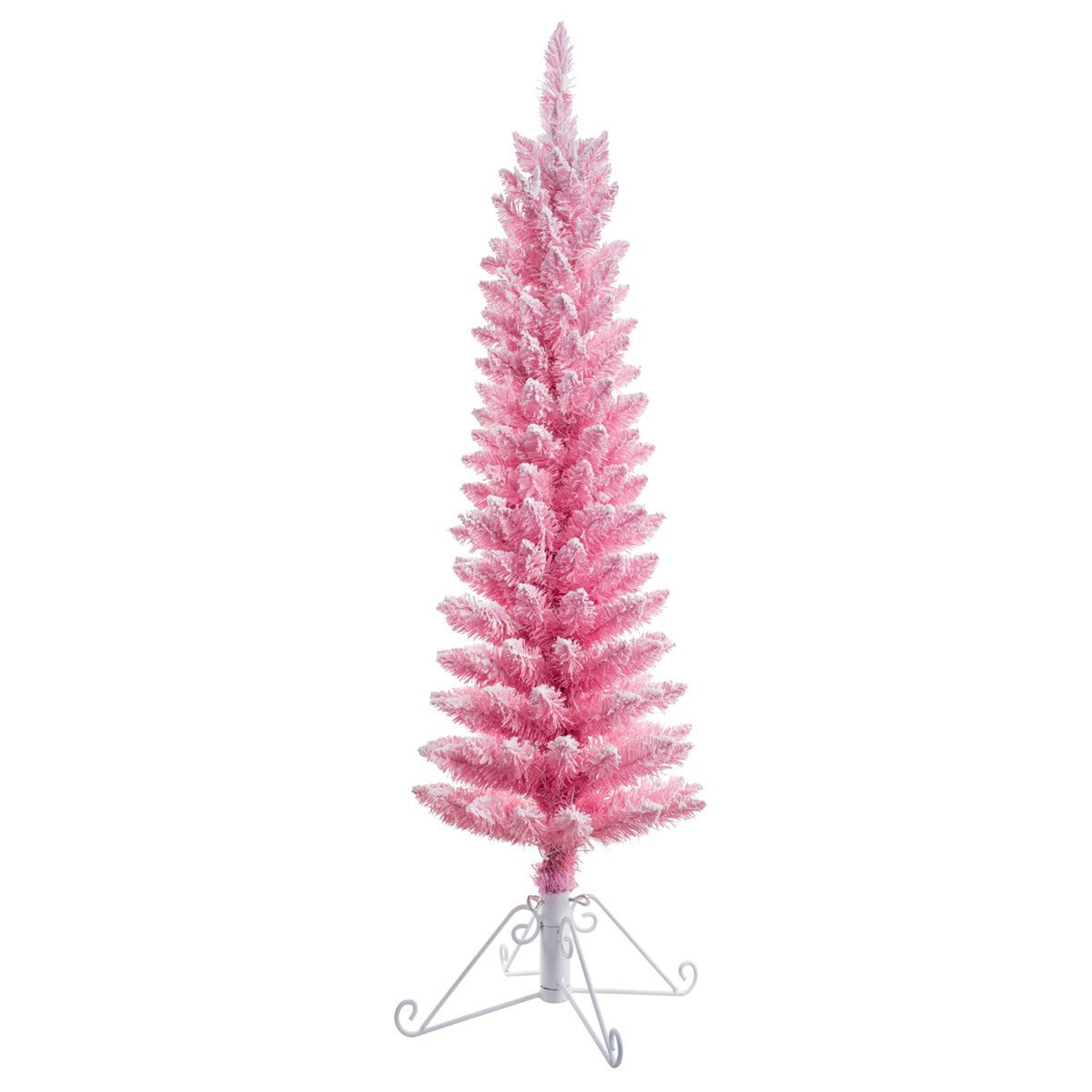 48-inch pre-lit pink artificial fir christmas tree with warm white lights