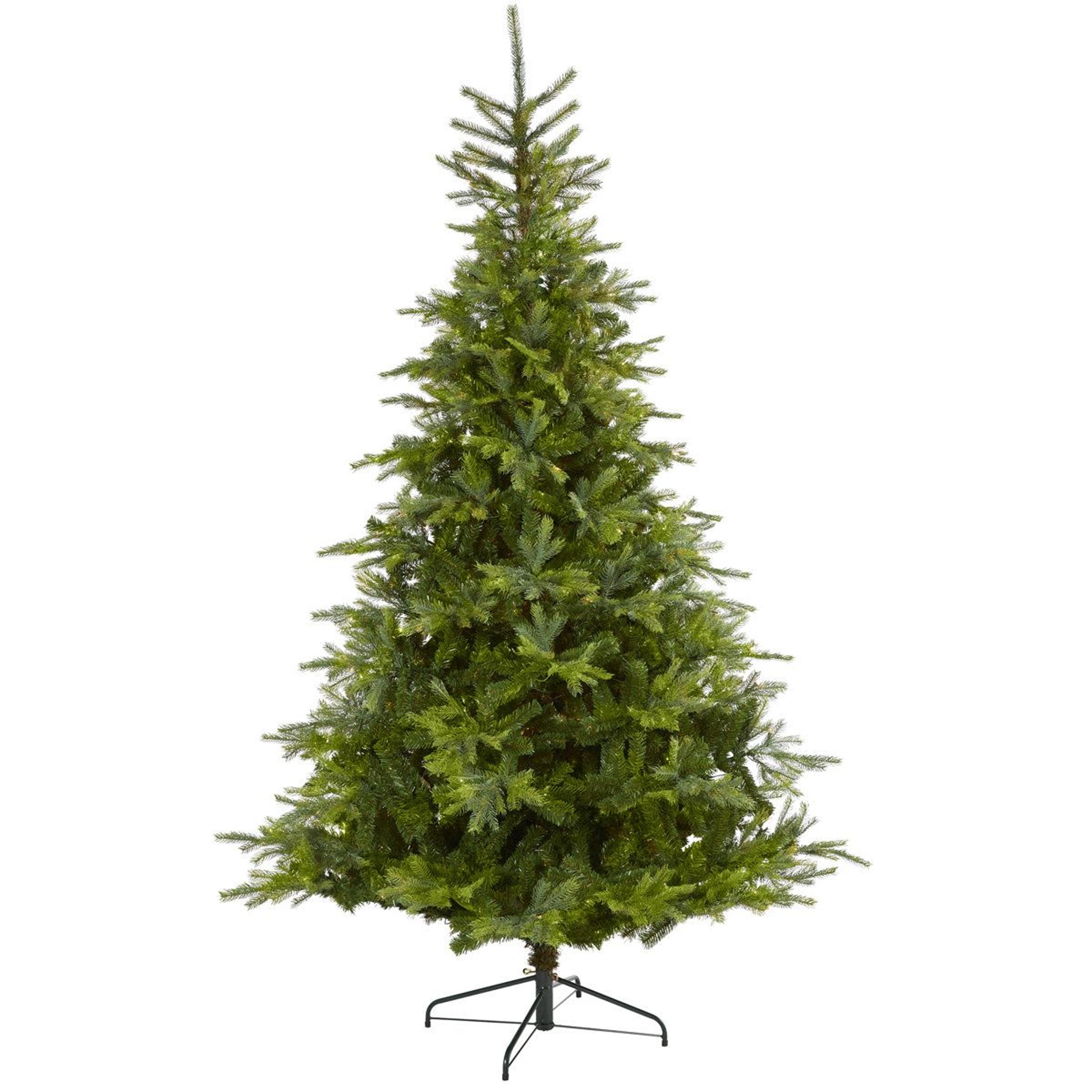 8 ft artificial christmas tree hinged branches and easy 60-second setup