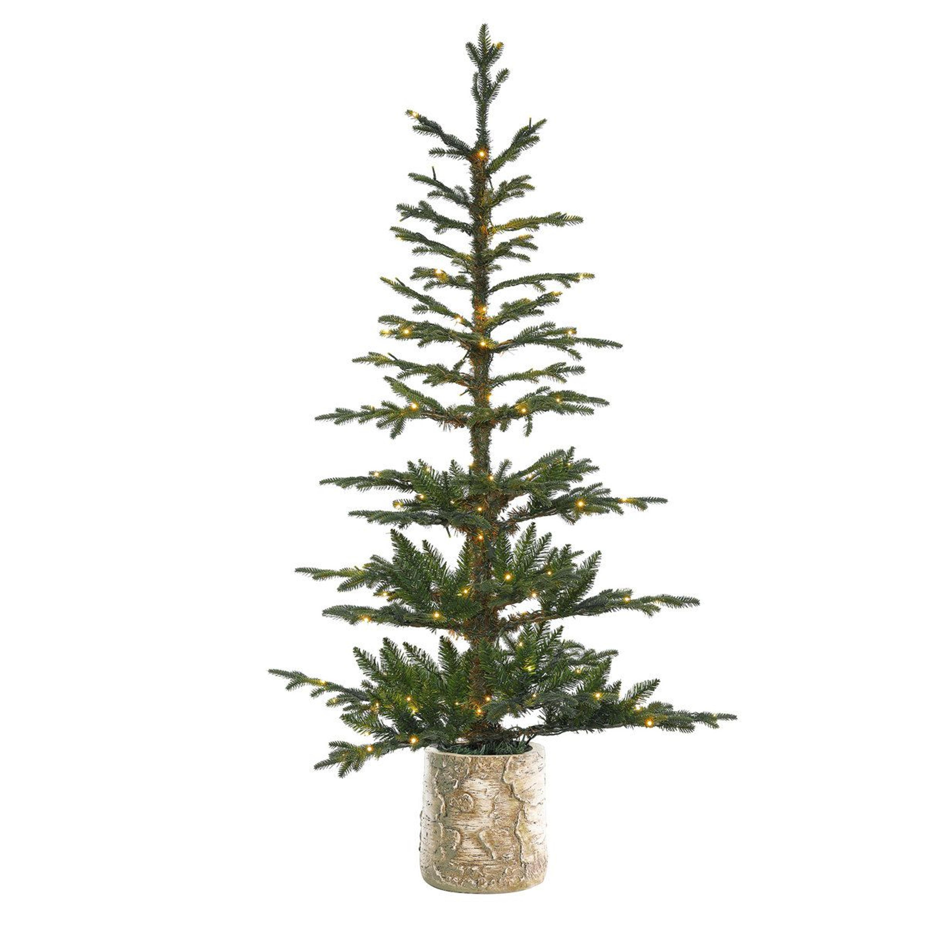 5 ft pre-lit artificial fir christmas tree with 150 warm white led lights