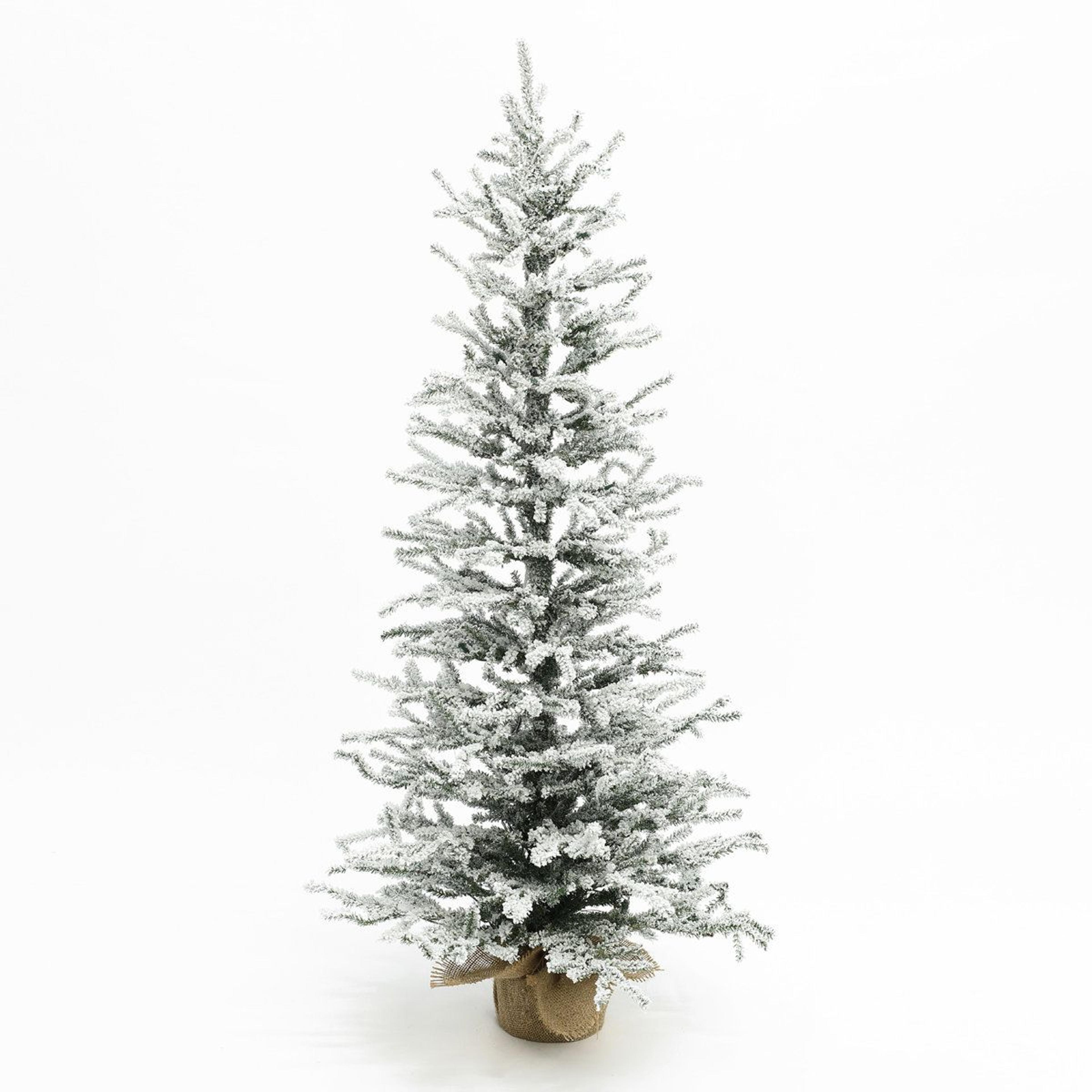 4 ft pre-lit snow flocked artificial christmas tree with warm white led lights