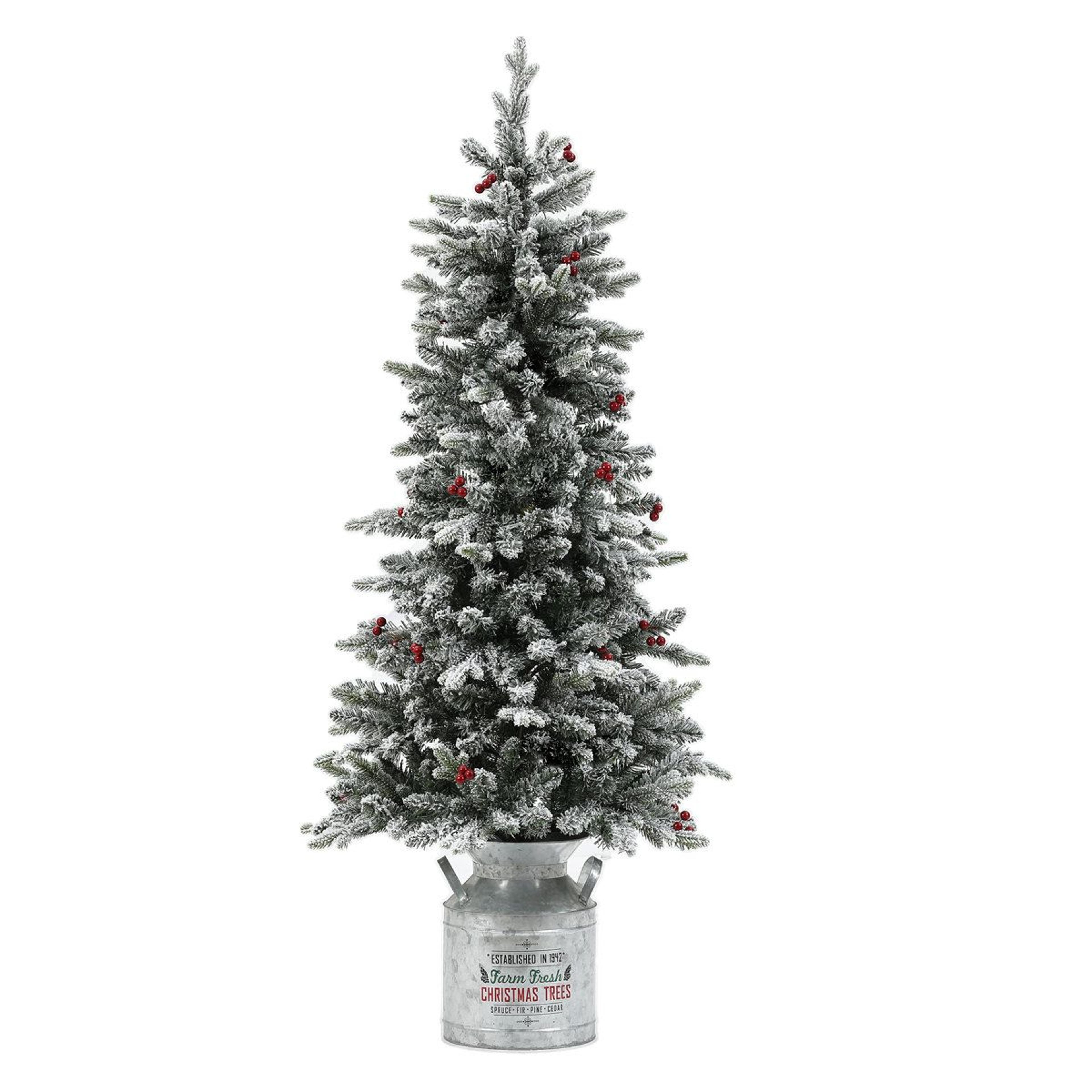 5 ft slim pre-lit artificial christmas tree with 150 warm white led lights