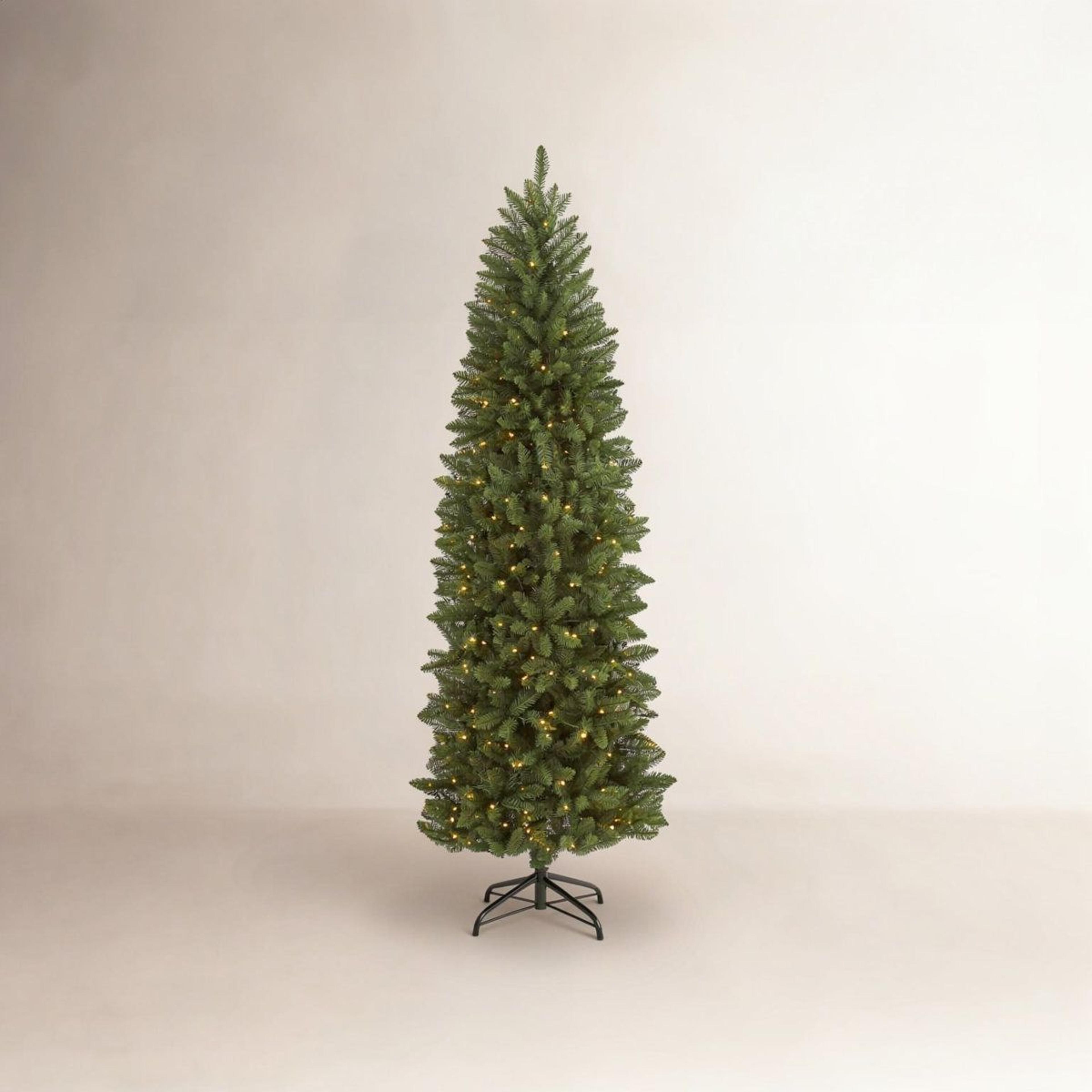 7 ft pre-lit artificial christmas tree with 300 led lights and easy setup