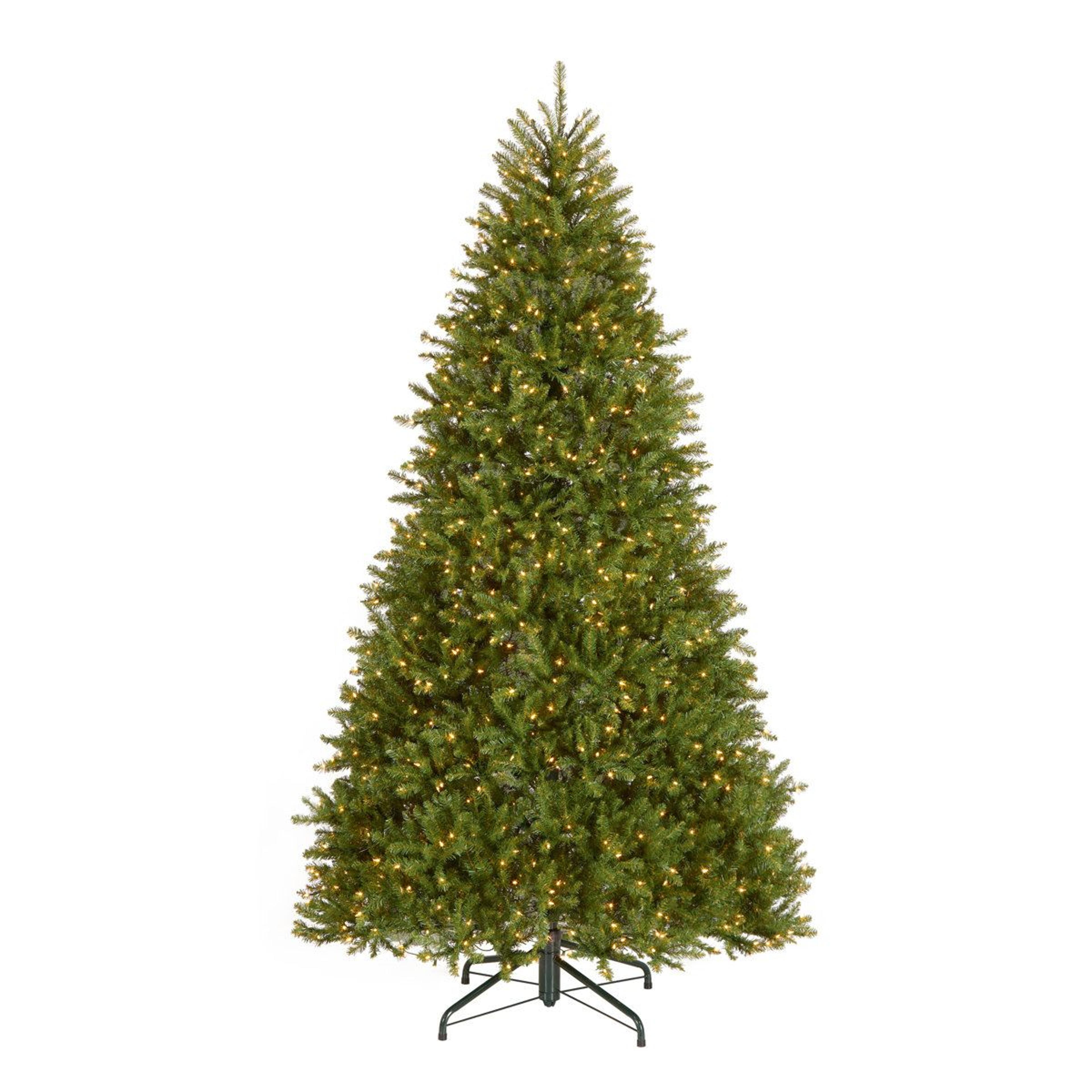 9 ft pre-lit artificial christmas tree with 1100 clear lights and full fir branches