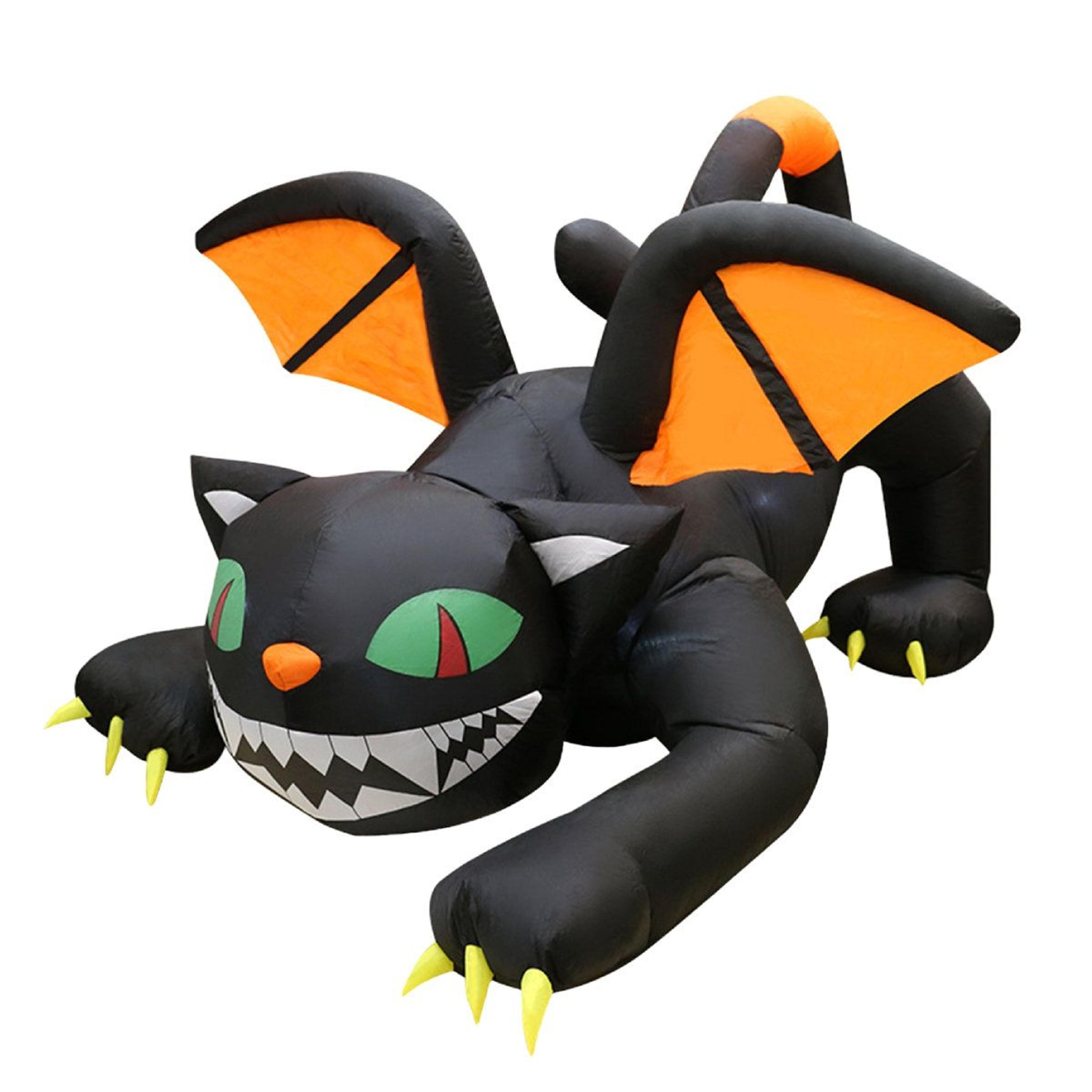 halloween inflatable black cat 6 ft lighted outdoor yard decoration