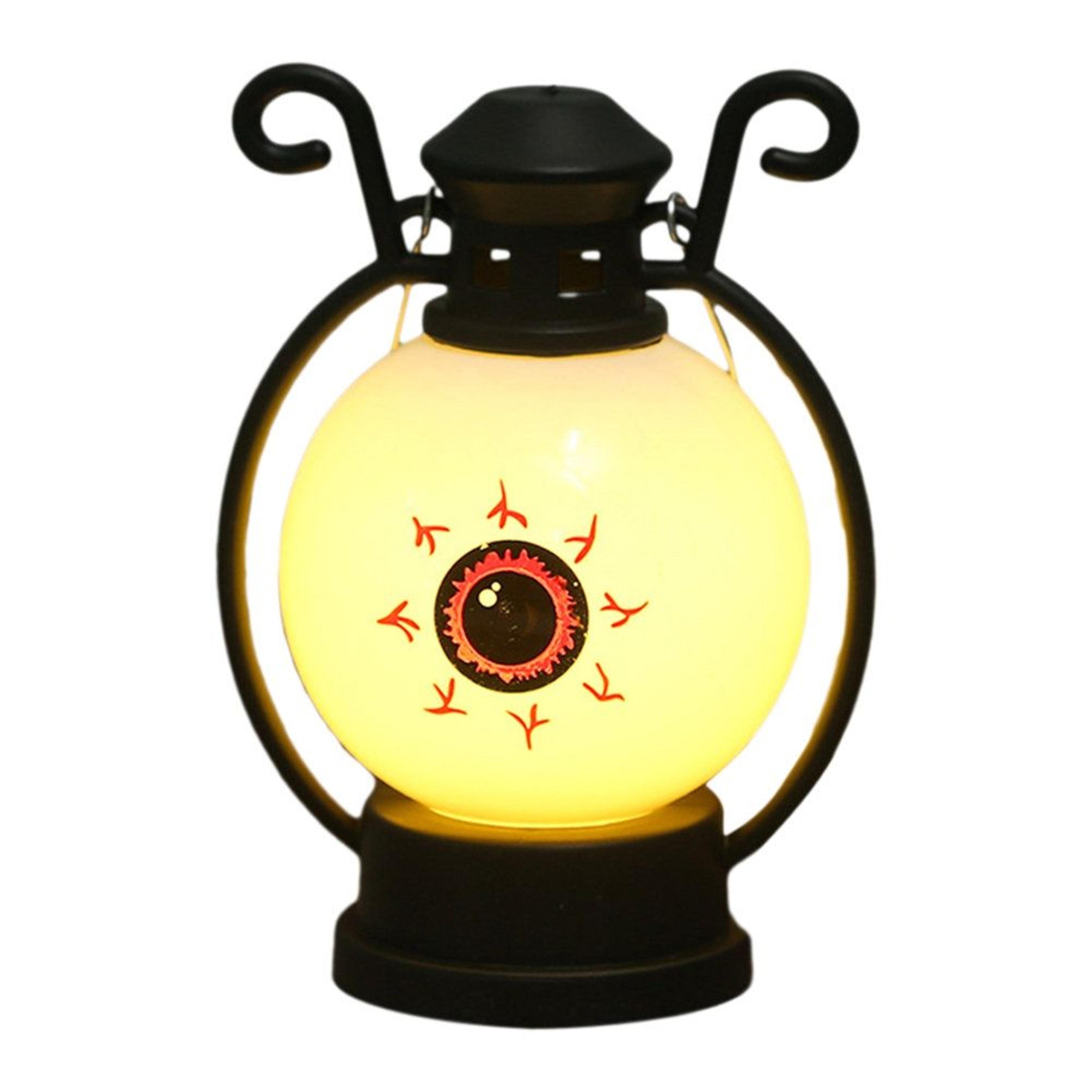 halloween ghost lantern with led light – black plastic halloween decoration