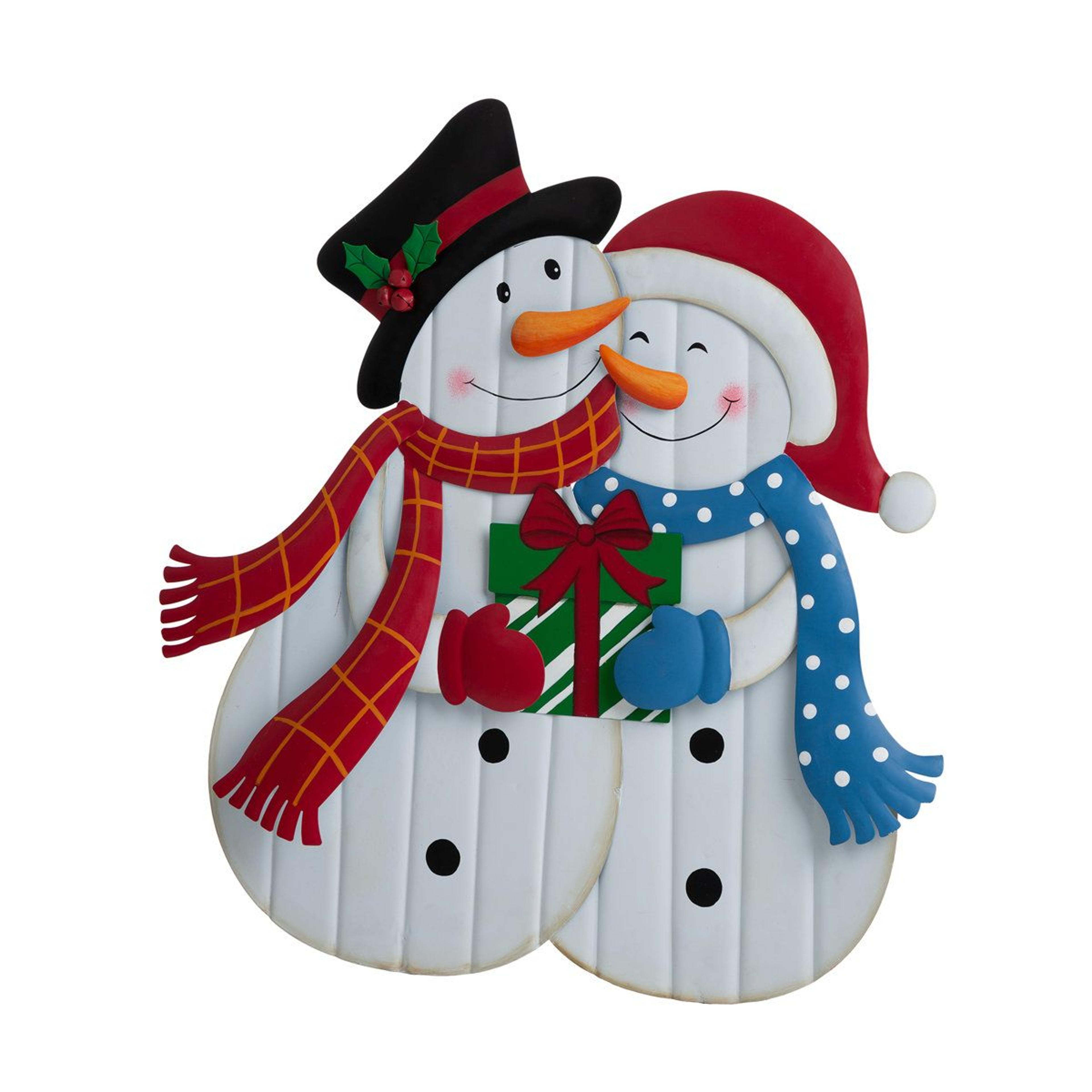 metal snowman yard stake and wall decor christmas decoration