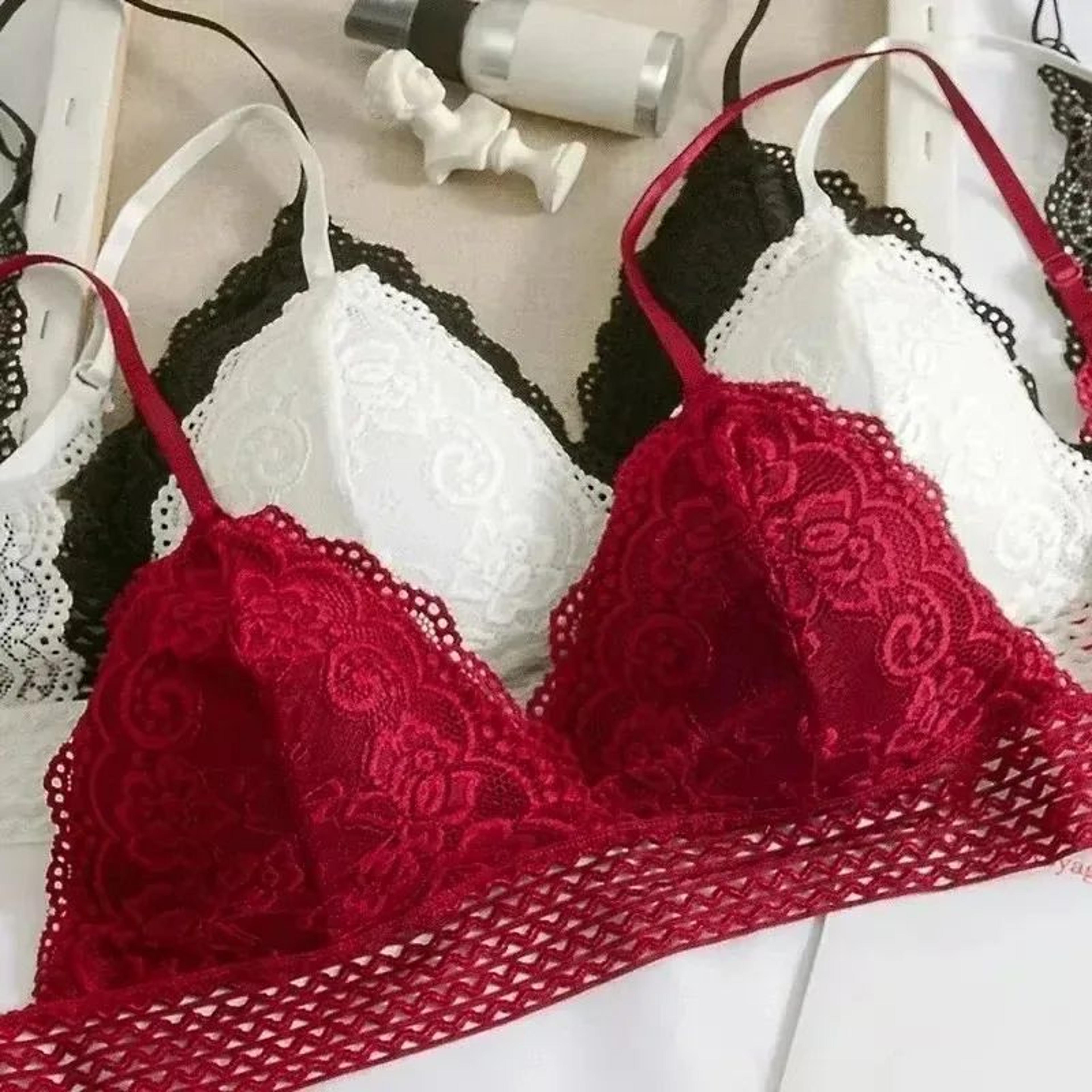 elegant lace bralette wireless triangle bra for women with soft support and beautiful back designs