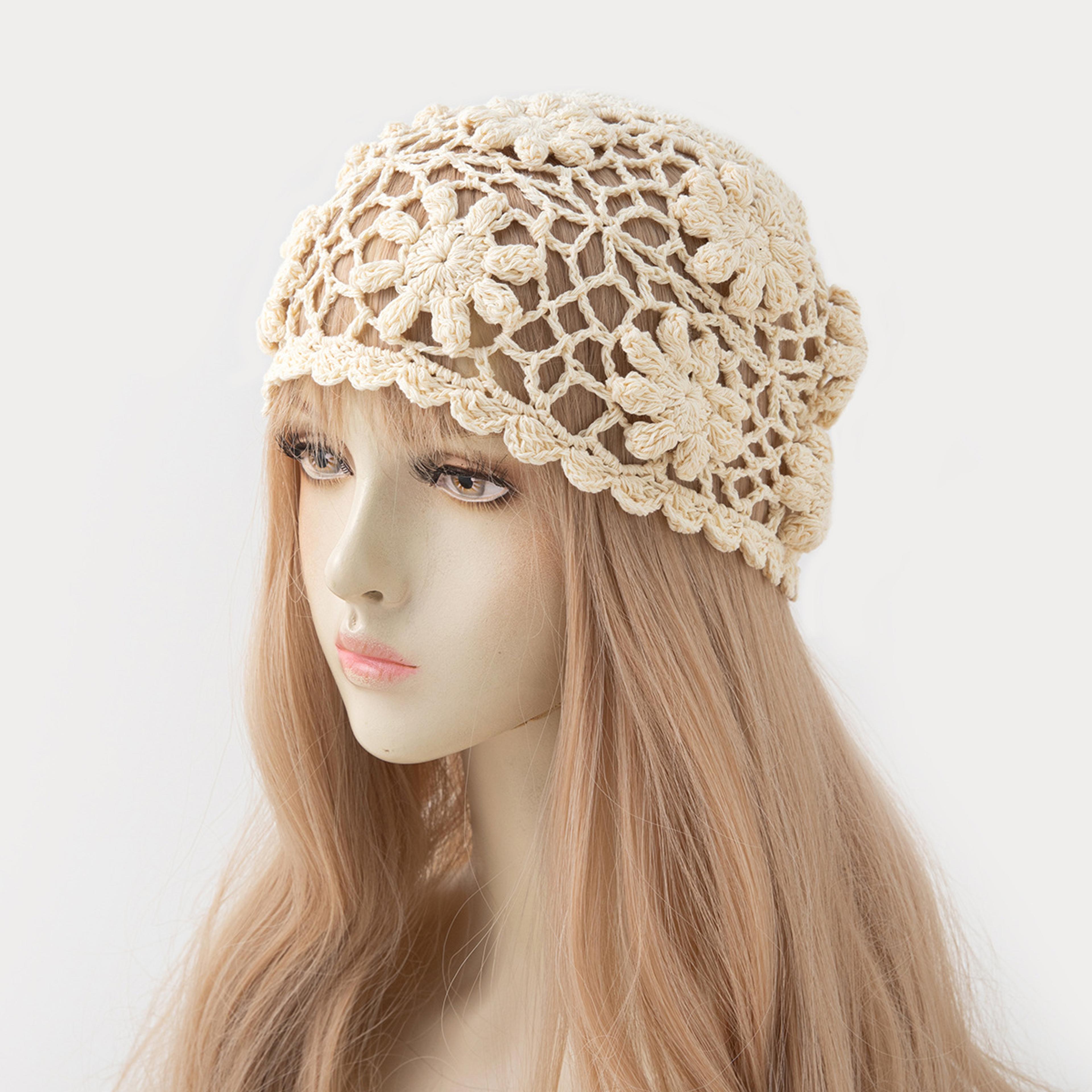 handmade crochet floral summer sun hat