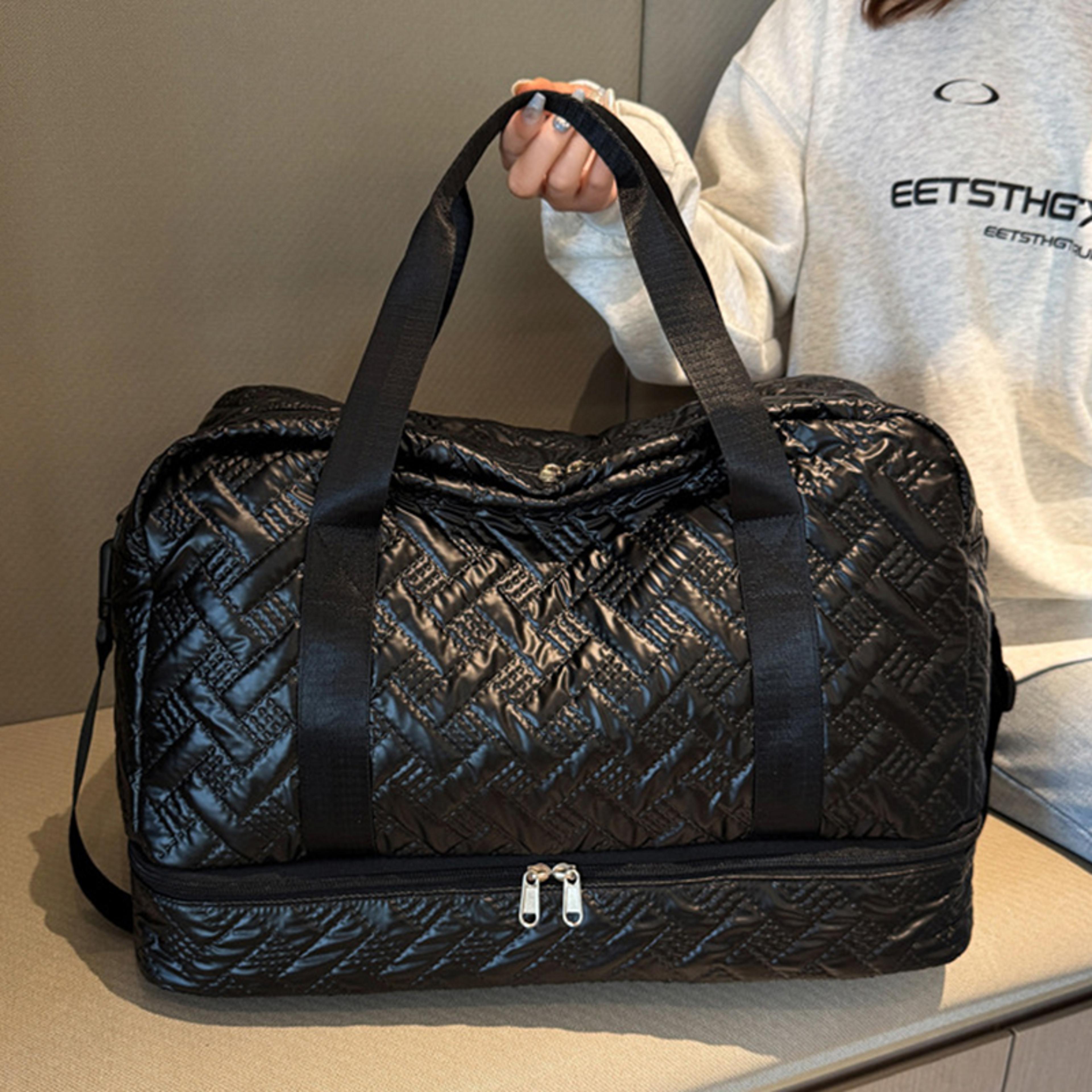 shining lightweight travel duffle bag and large capacity gym tote bag