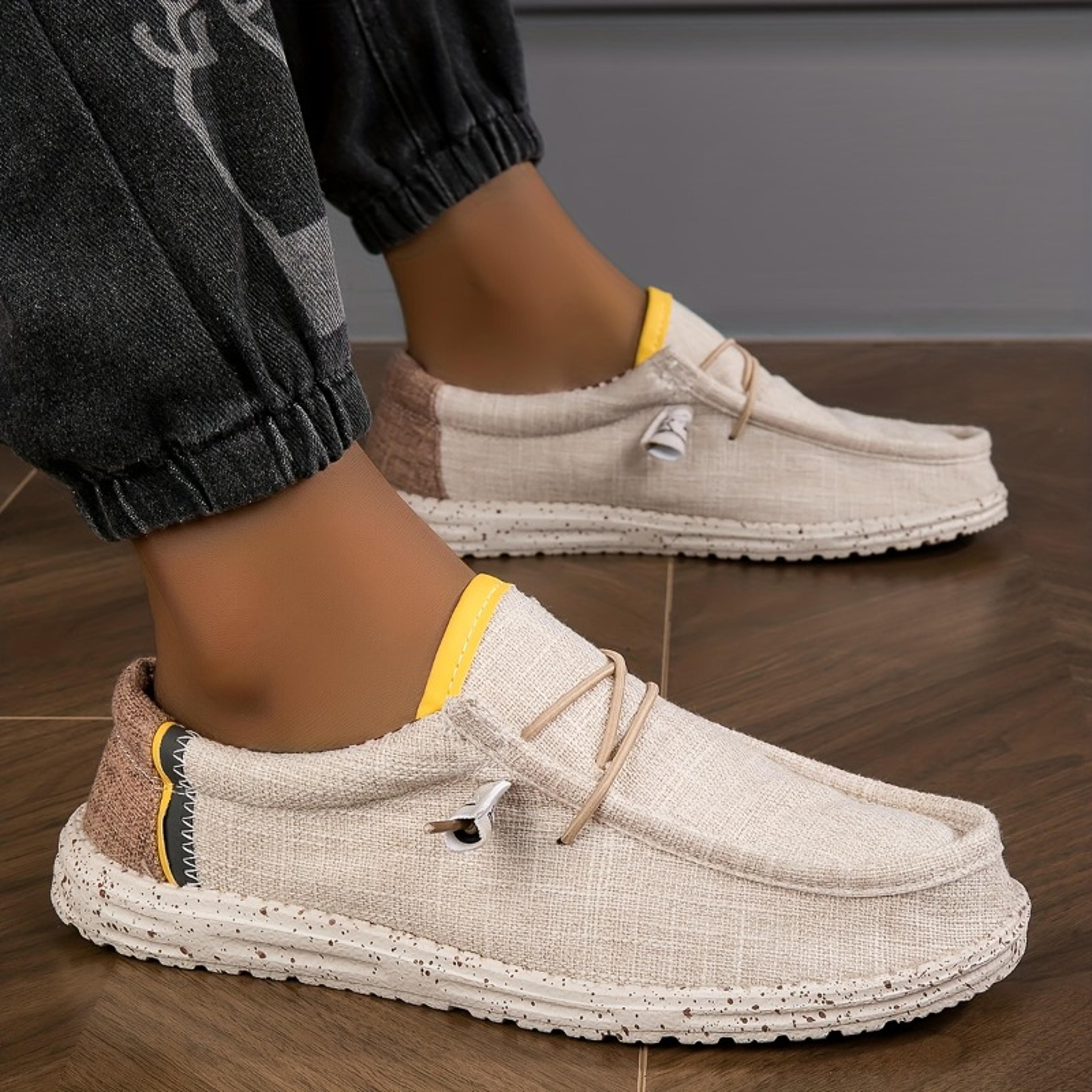 men's breathable canvas loafers and casual driving shoes