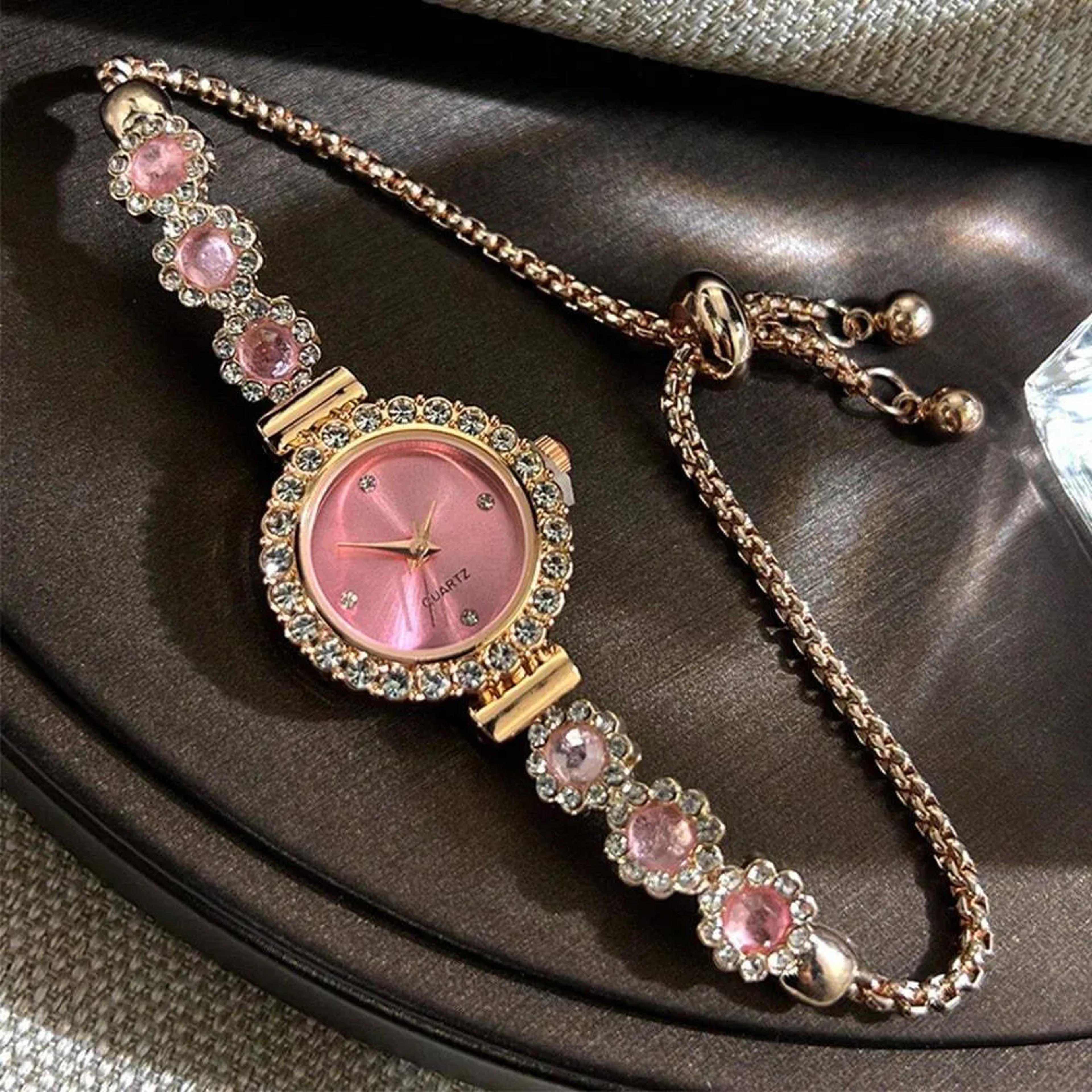 sparkle blossom diamond wristwatch