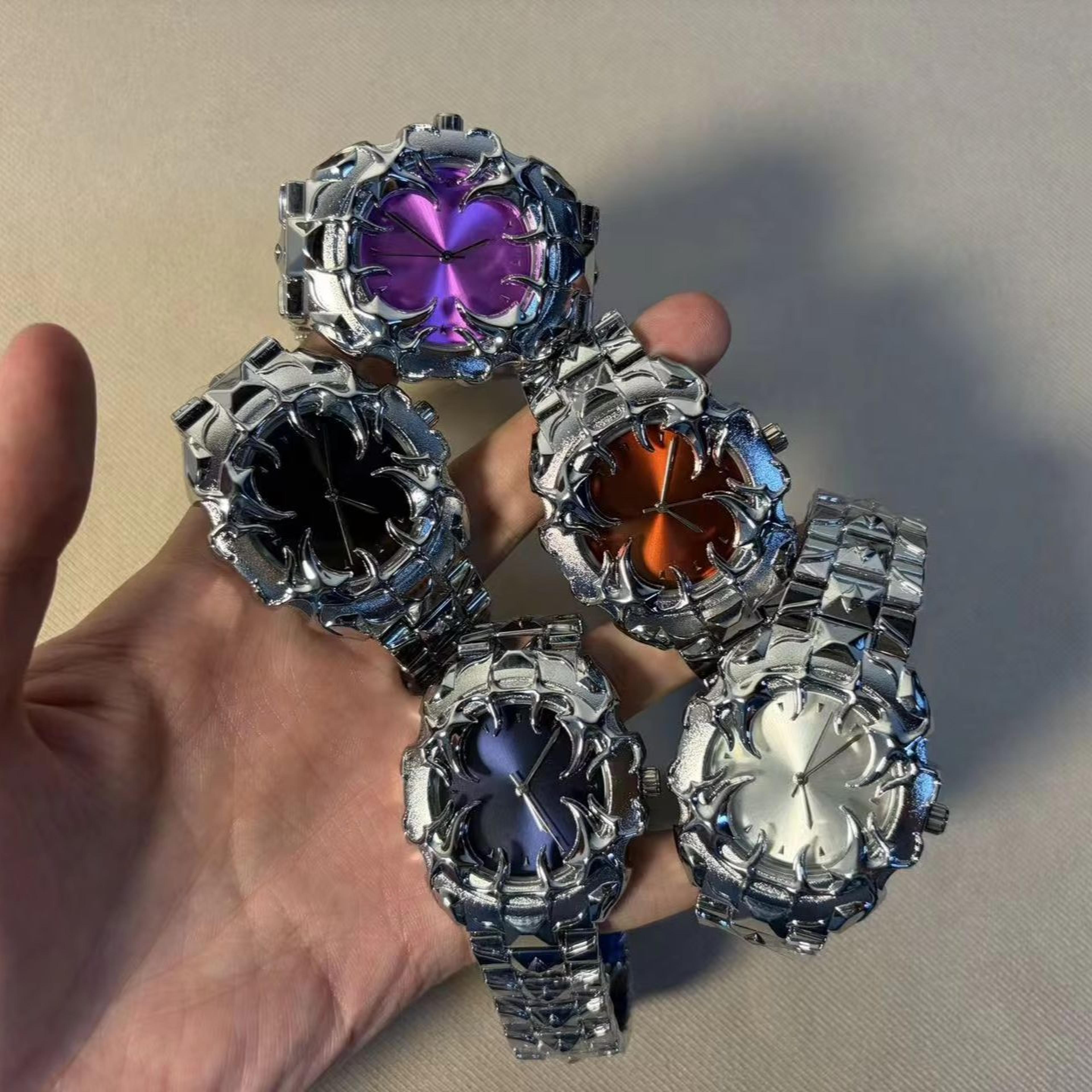 denvosi gothic claw shaped quartz watch with detachable dial