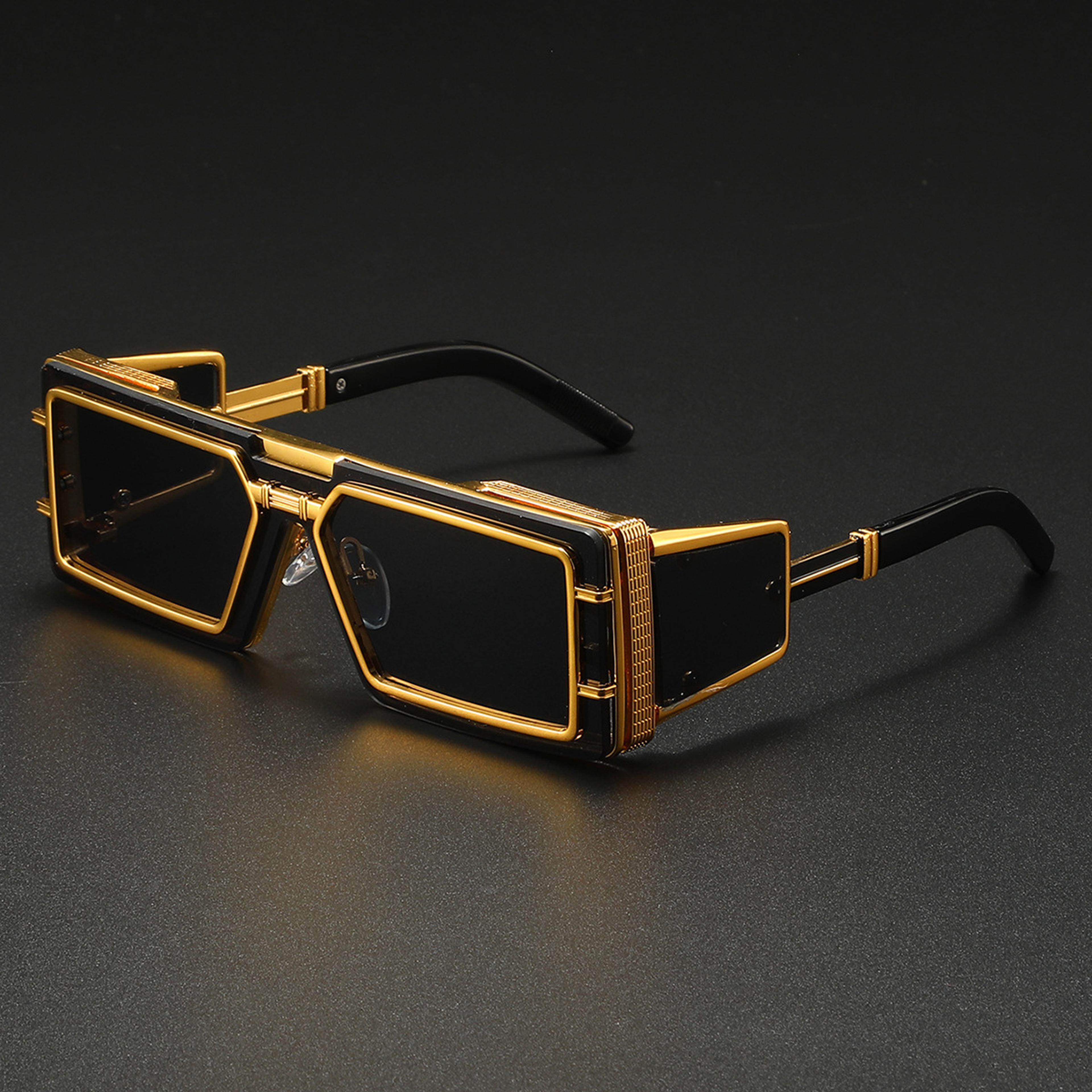 heavy metal punk square sunglasses designer unisex shades