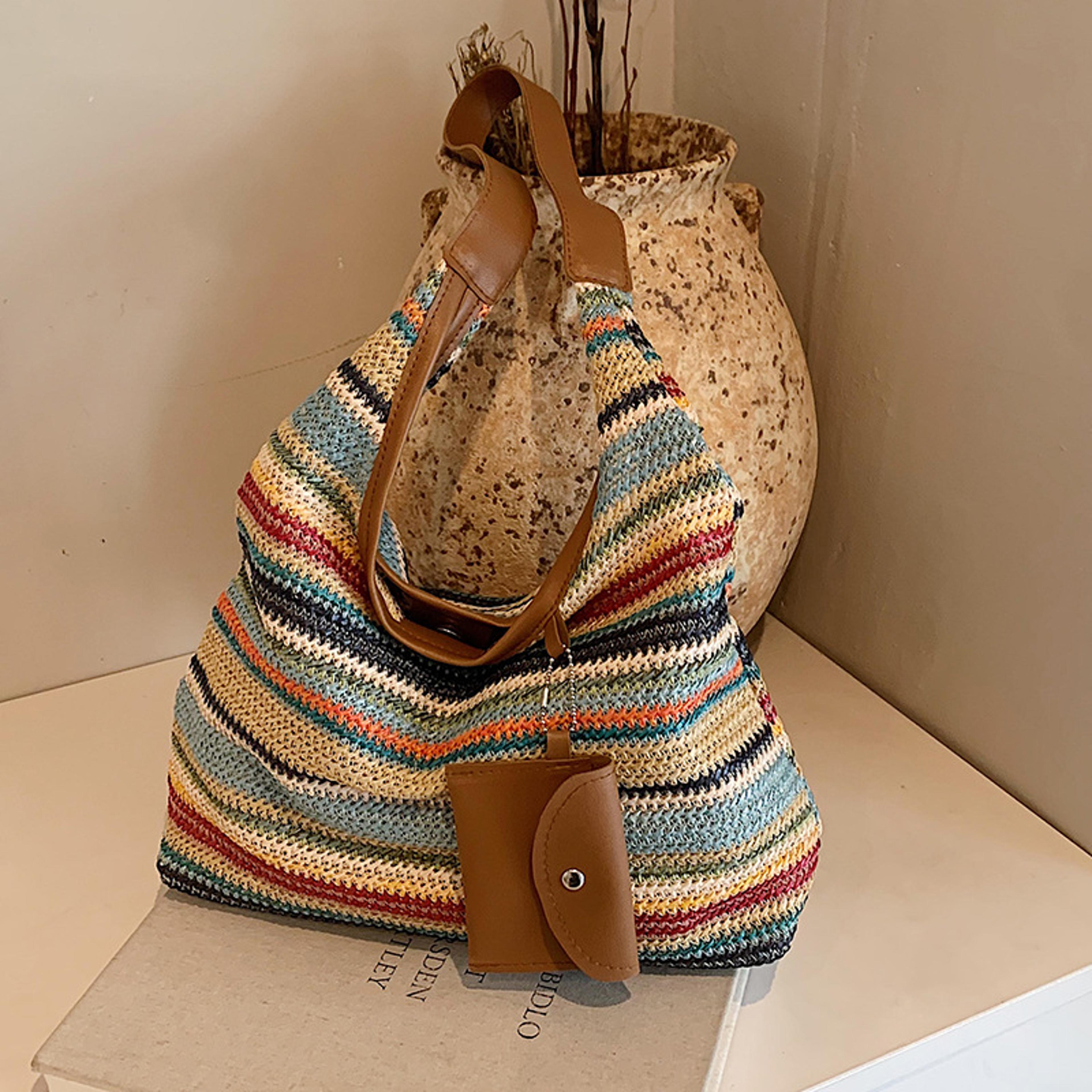 handmade woven tote bag