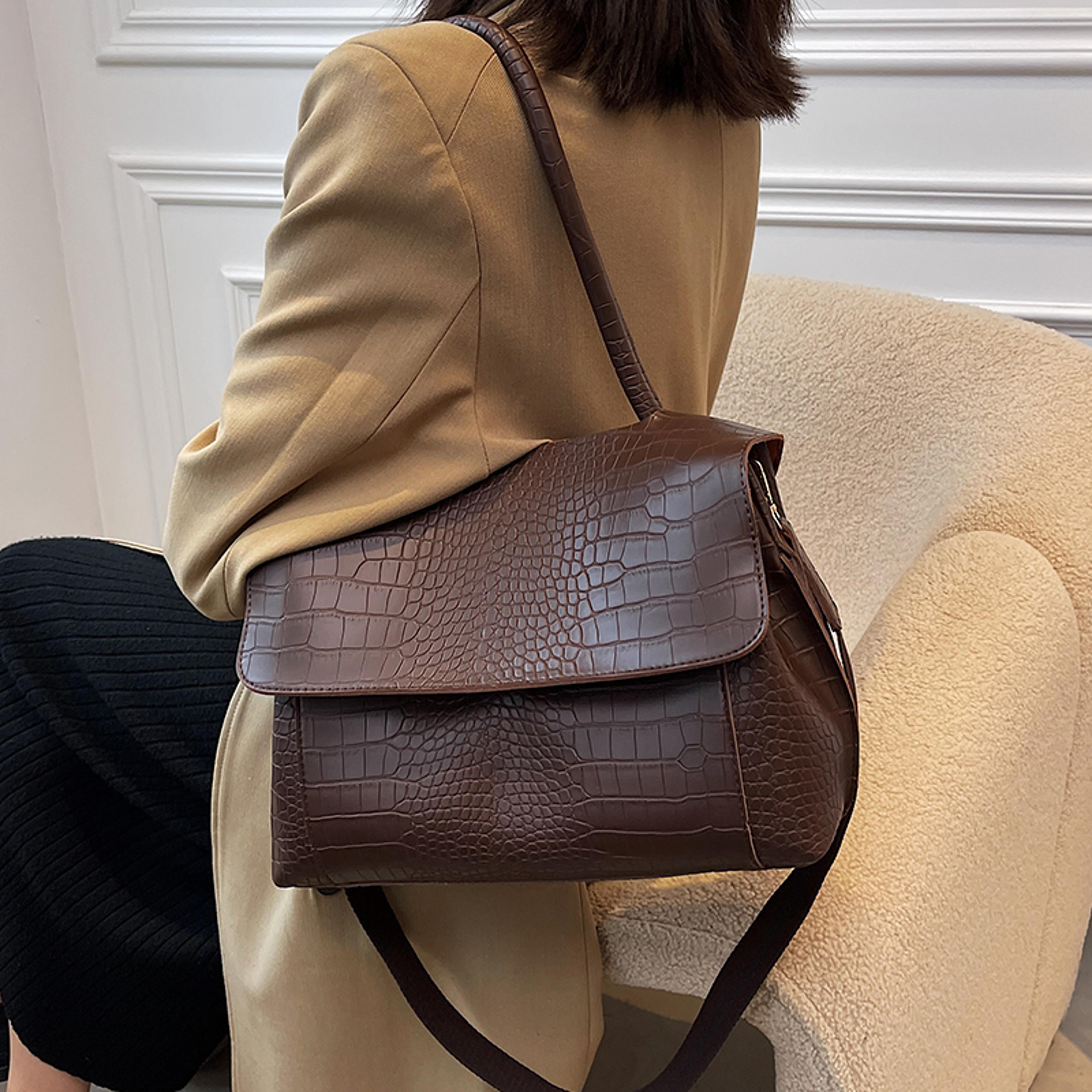 trendy women's leather laptop briefcase and executive work bag