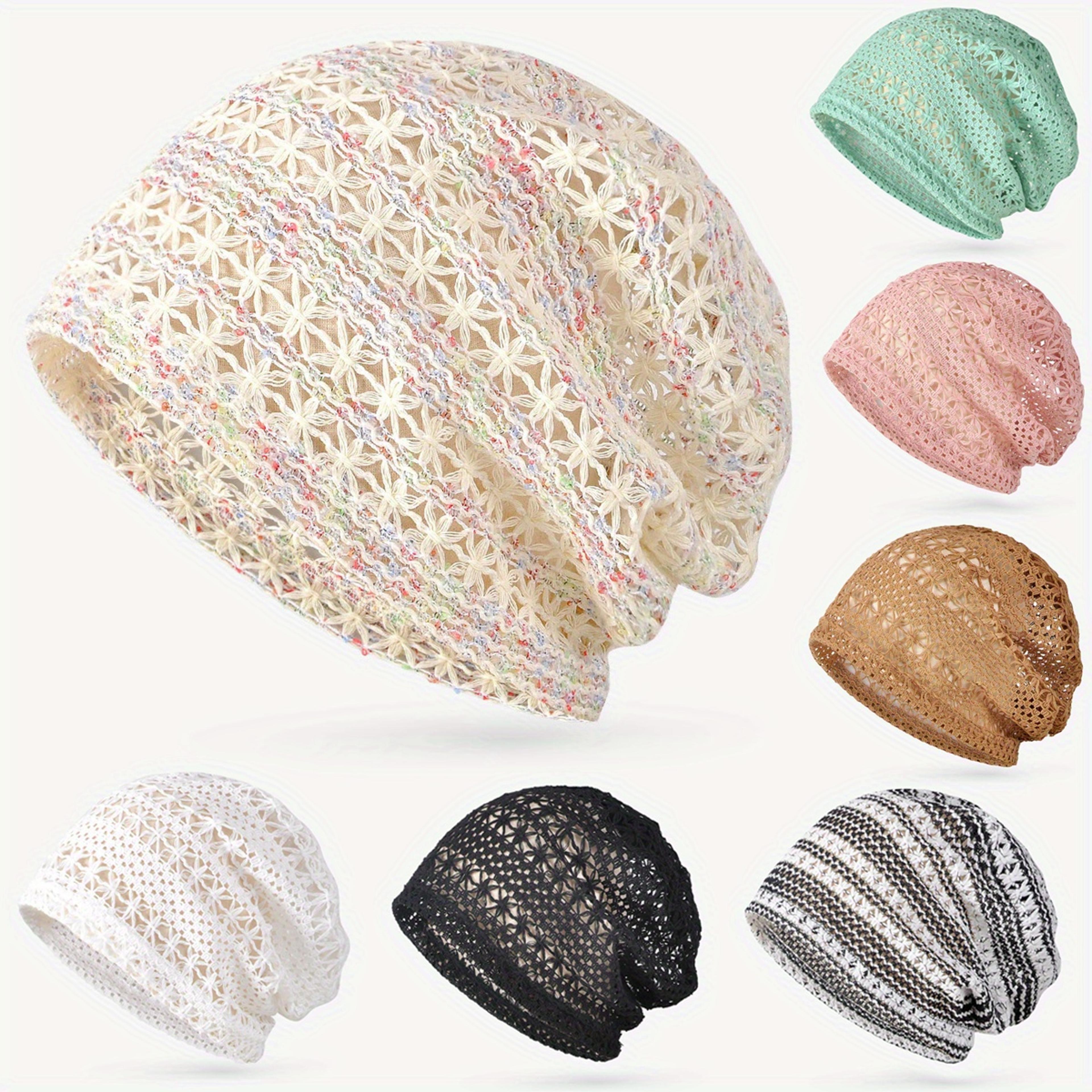 women's breathable lace brimless hat