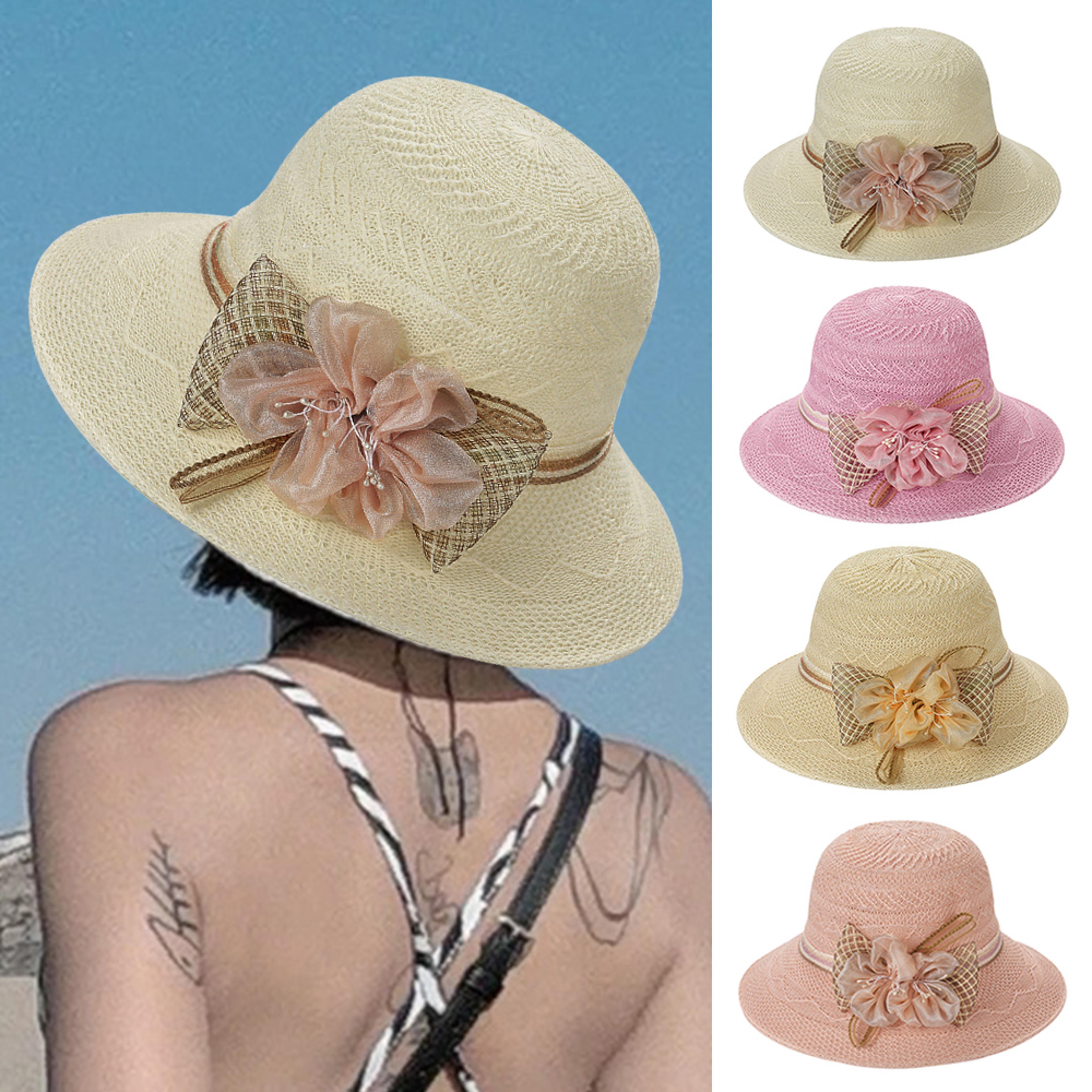 elegant wide brim straw hat for women sun protection and beach vacation