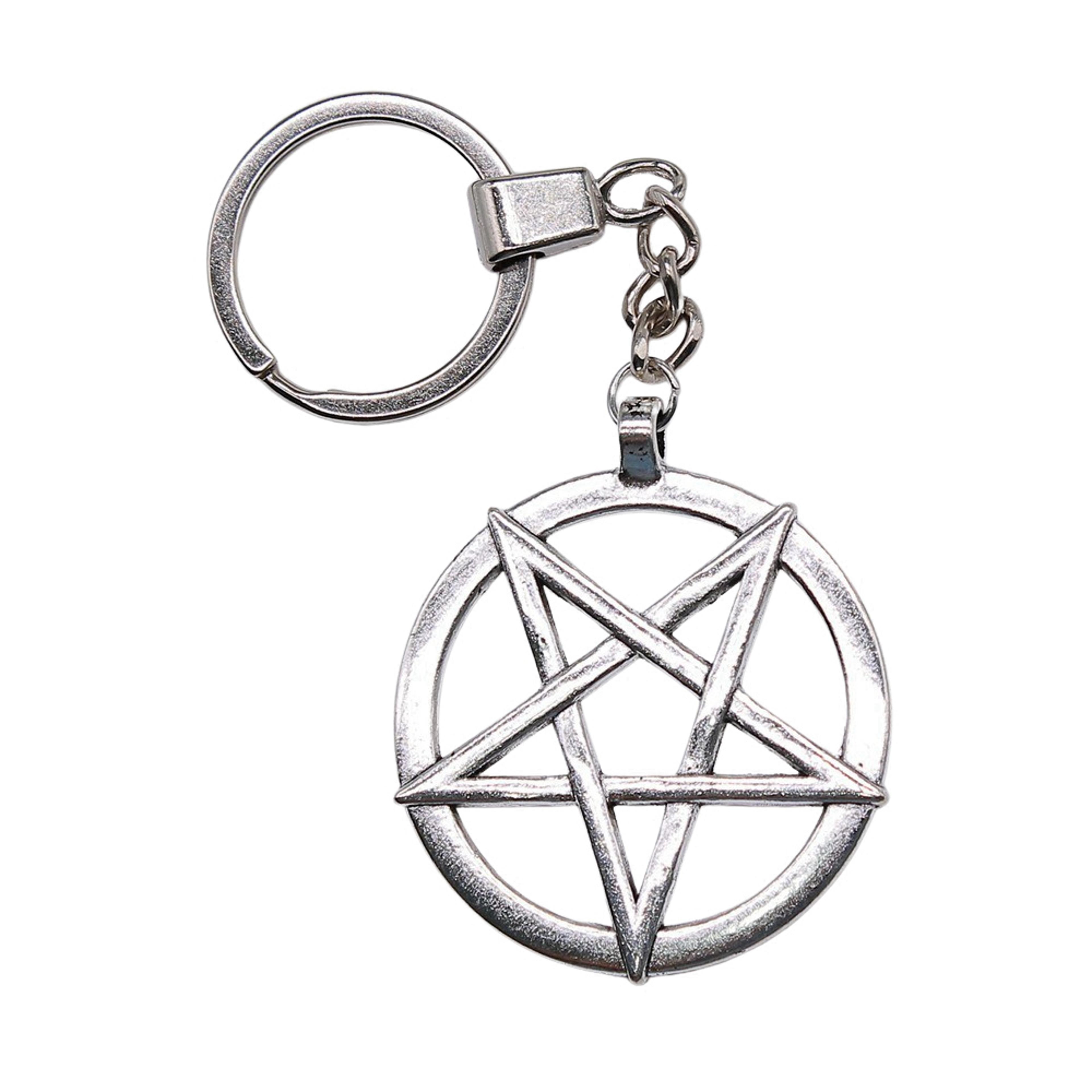 vintage inverted pentagram keychain and car accessory