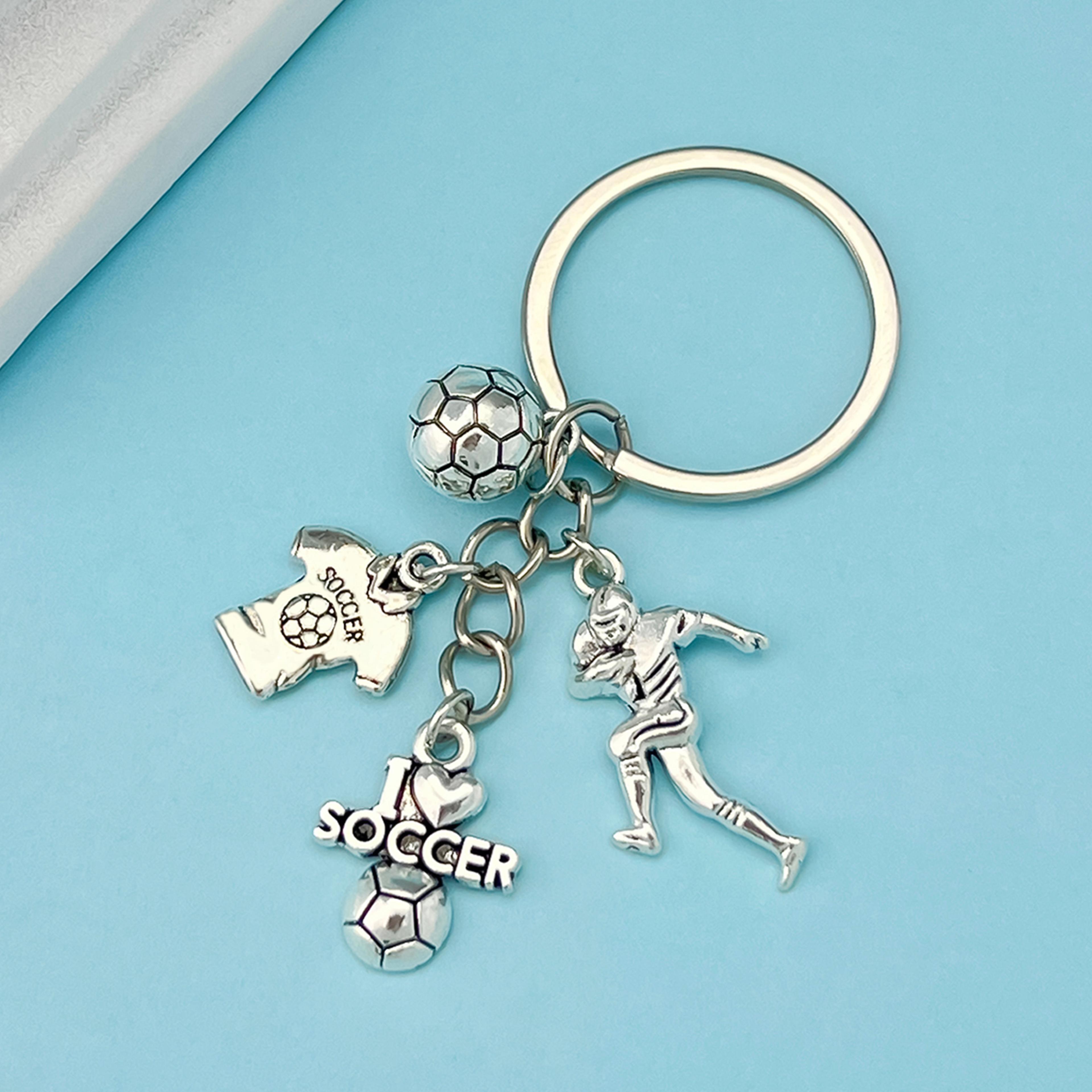 premium metal football keychain for sports fans and daily carry