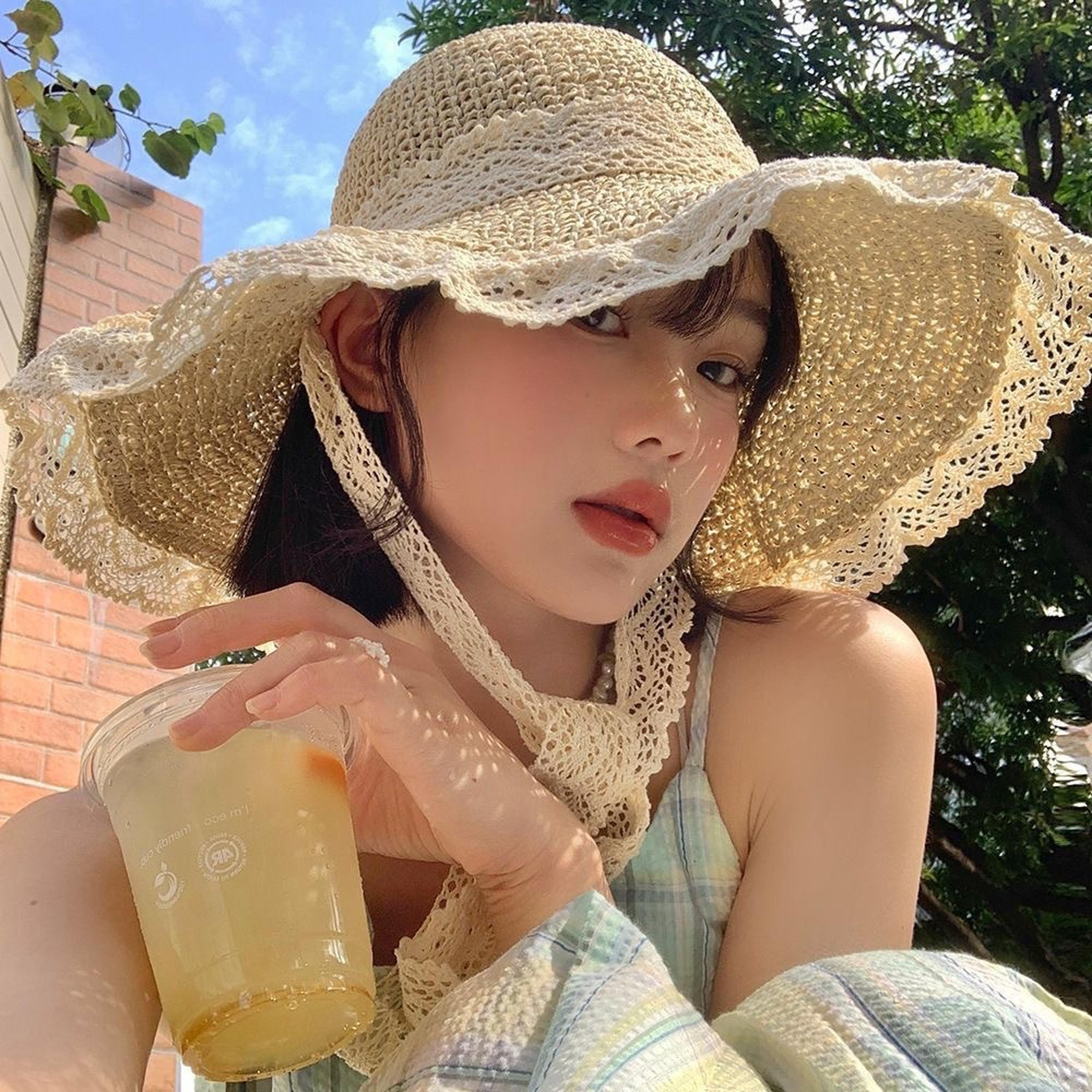 classic womens summer straw hat with uv protection